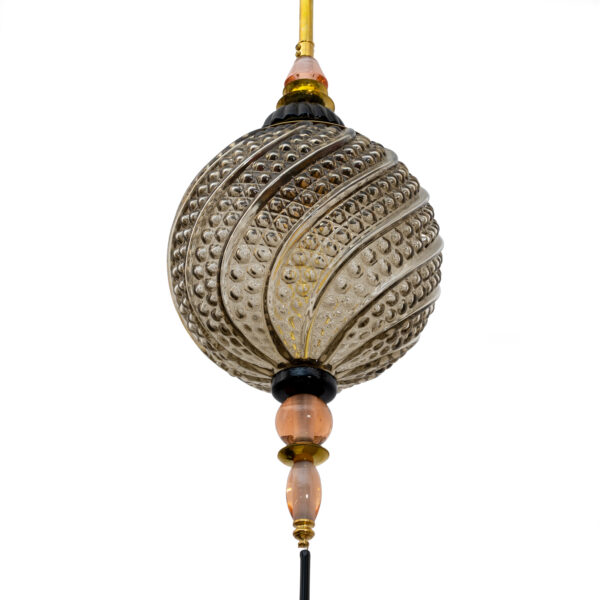 Blown Murano Glass and Brass Pendant Lamp - Image 4