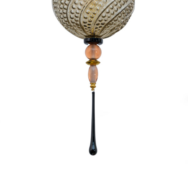 Blown Murano Glass and Brass Pendant Lamp - Image 6