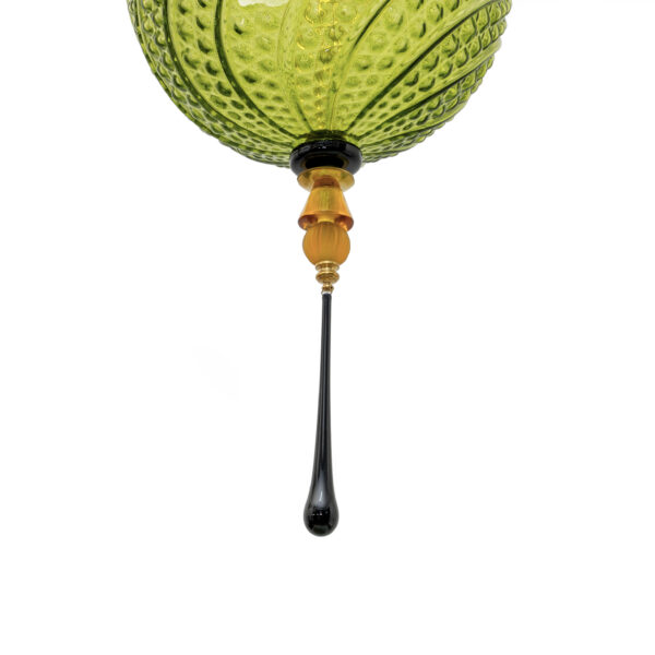 Blown Murano Glass and Brass Pendant Lamp - Image 6
