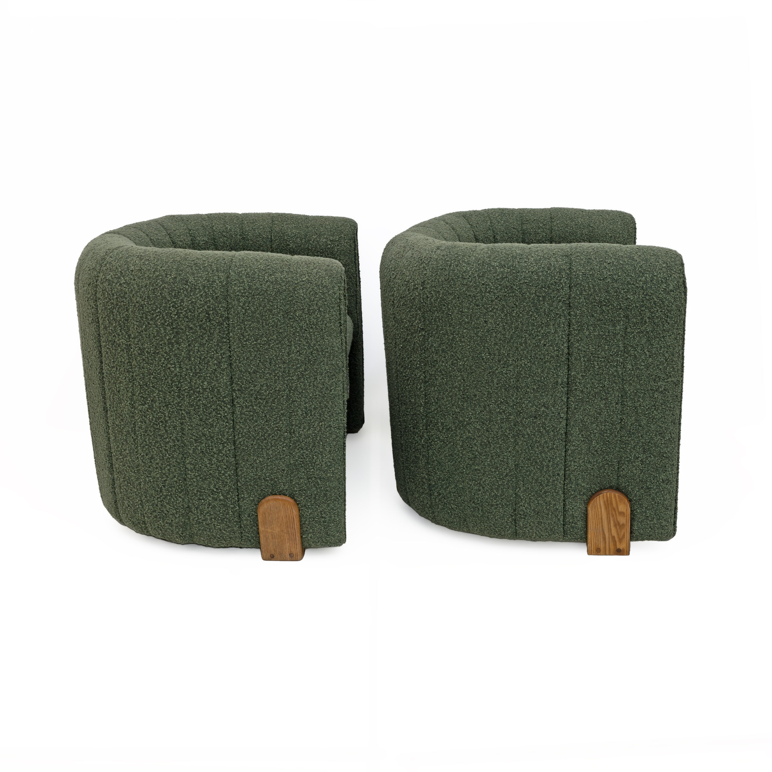 Pair of Italian Design Bouclè Armchairs - Image 9