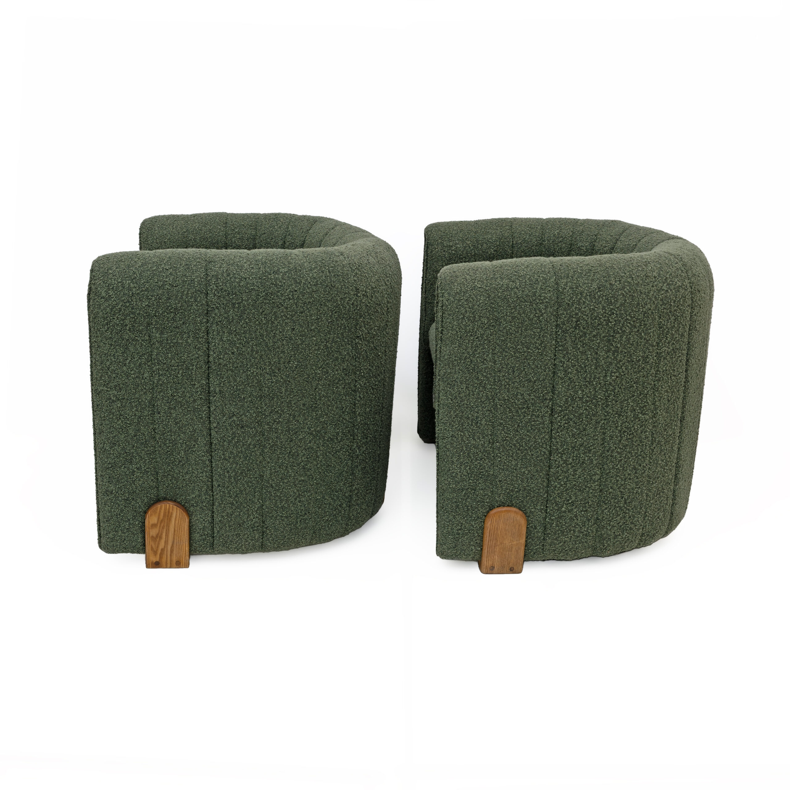 Pair of Italian Design Bouclè Armchairs - Image 8
