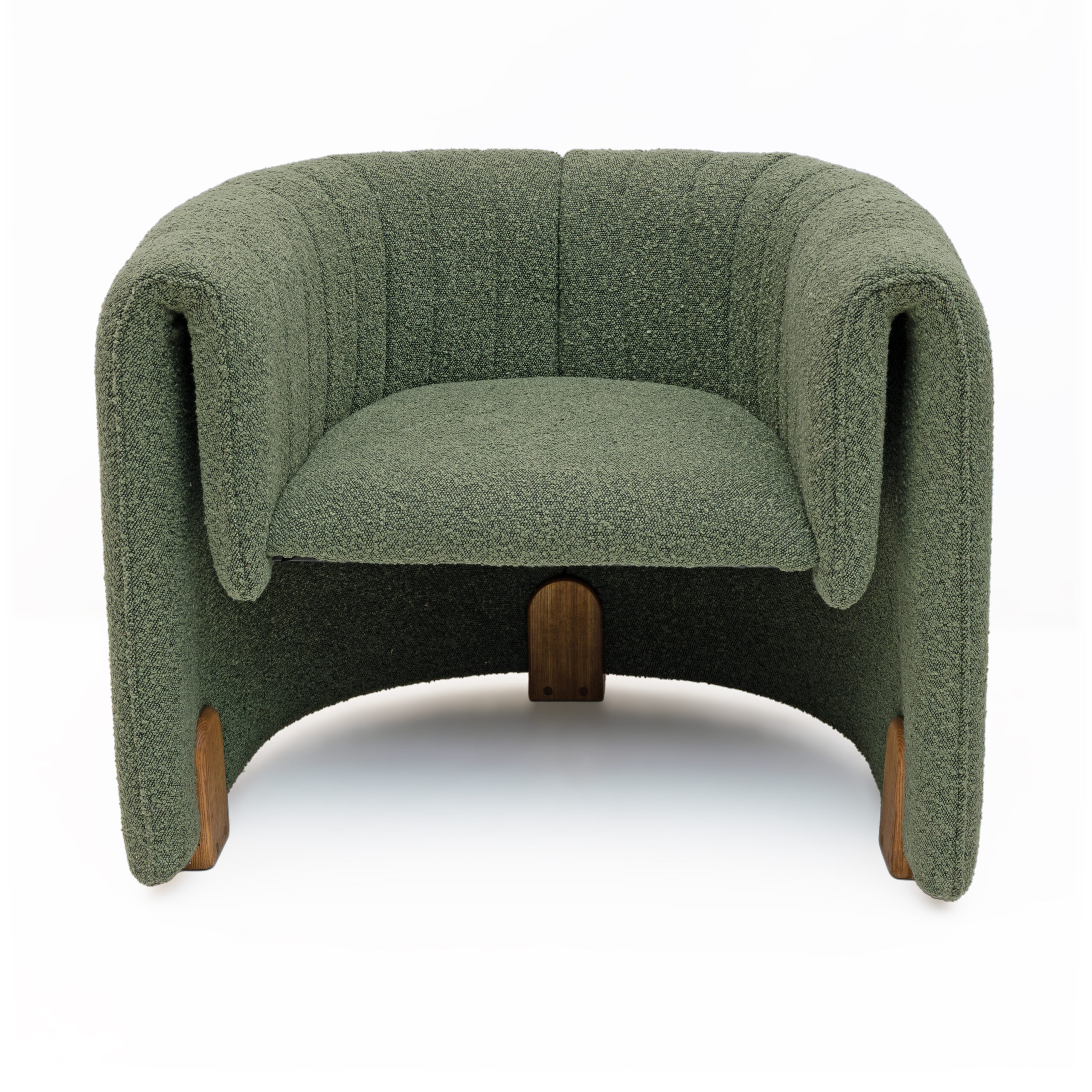 Pair of Italian Design Bouclè Armchairs - Image 5