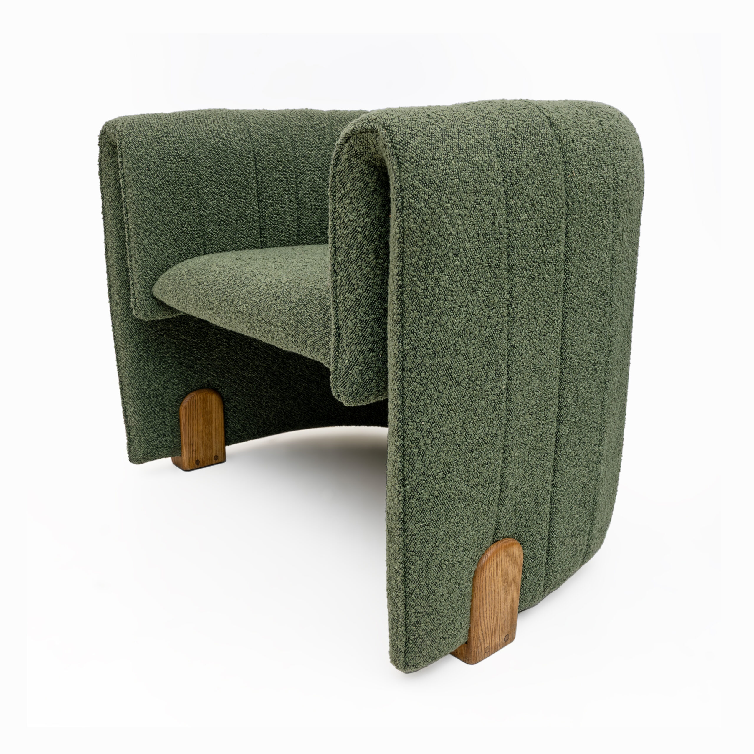 Pair of Italian Design Bouclè Armchairs - Image 2