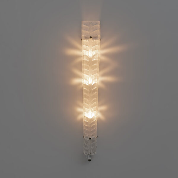 Pair of Art Deco Style Brass and Murano Glass Graniglia Sconces - Image 5