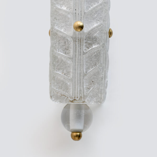Pair of Art Deco Style Brass and Murano Glass Graniglia Sconces - Image 7