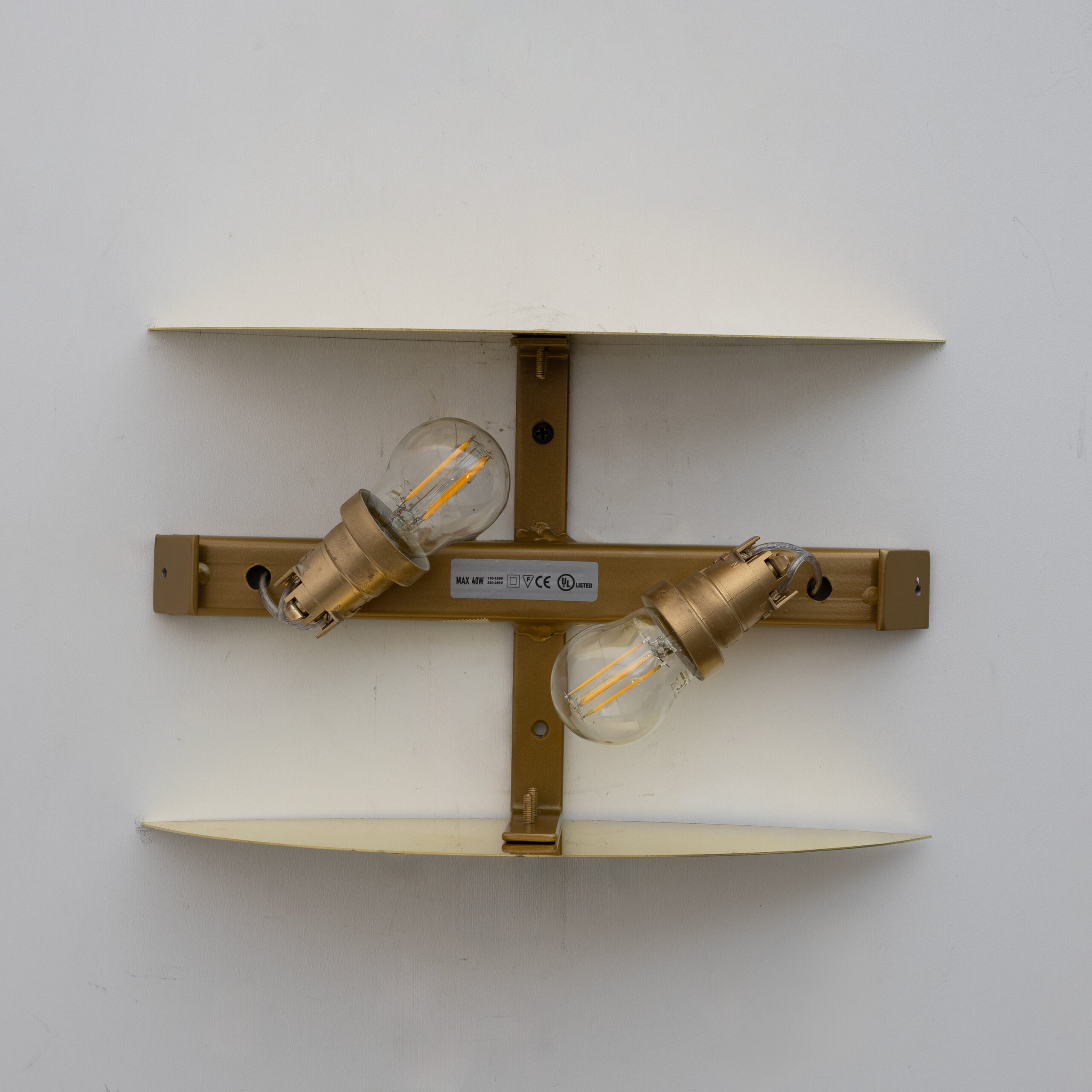 Pair of Italian Murano Glass and Brass glacier Wall Sconces - Image 8