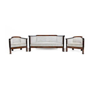 19th Century Biedermeier Two Armchairs and Sofa Vienna 1840