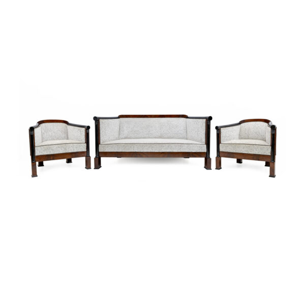 19th Century Biedermeier Two Armchairs and Sofa Vienna 1840