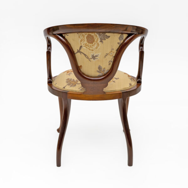 Beautiful Edwardian Inlaid Tub Back Chair - Image 2