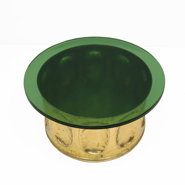 Italian Murano Glass and Brass Coffee Table, 1970s - Image 4