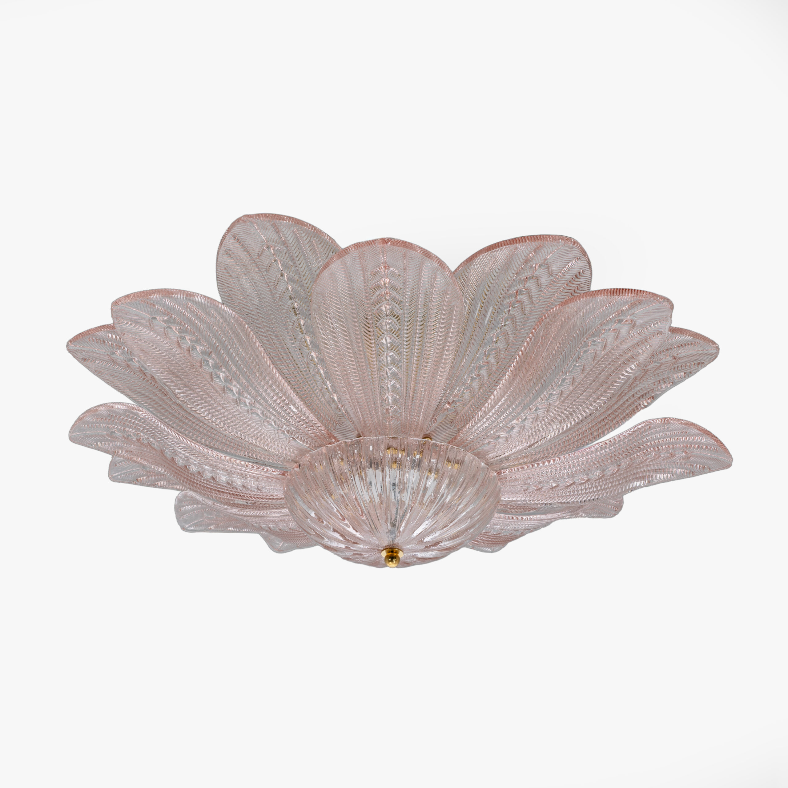 Mid-Century Modern “Margherita Rosa” Murano Glass Ceiling Light - Image 7