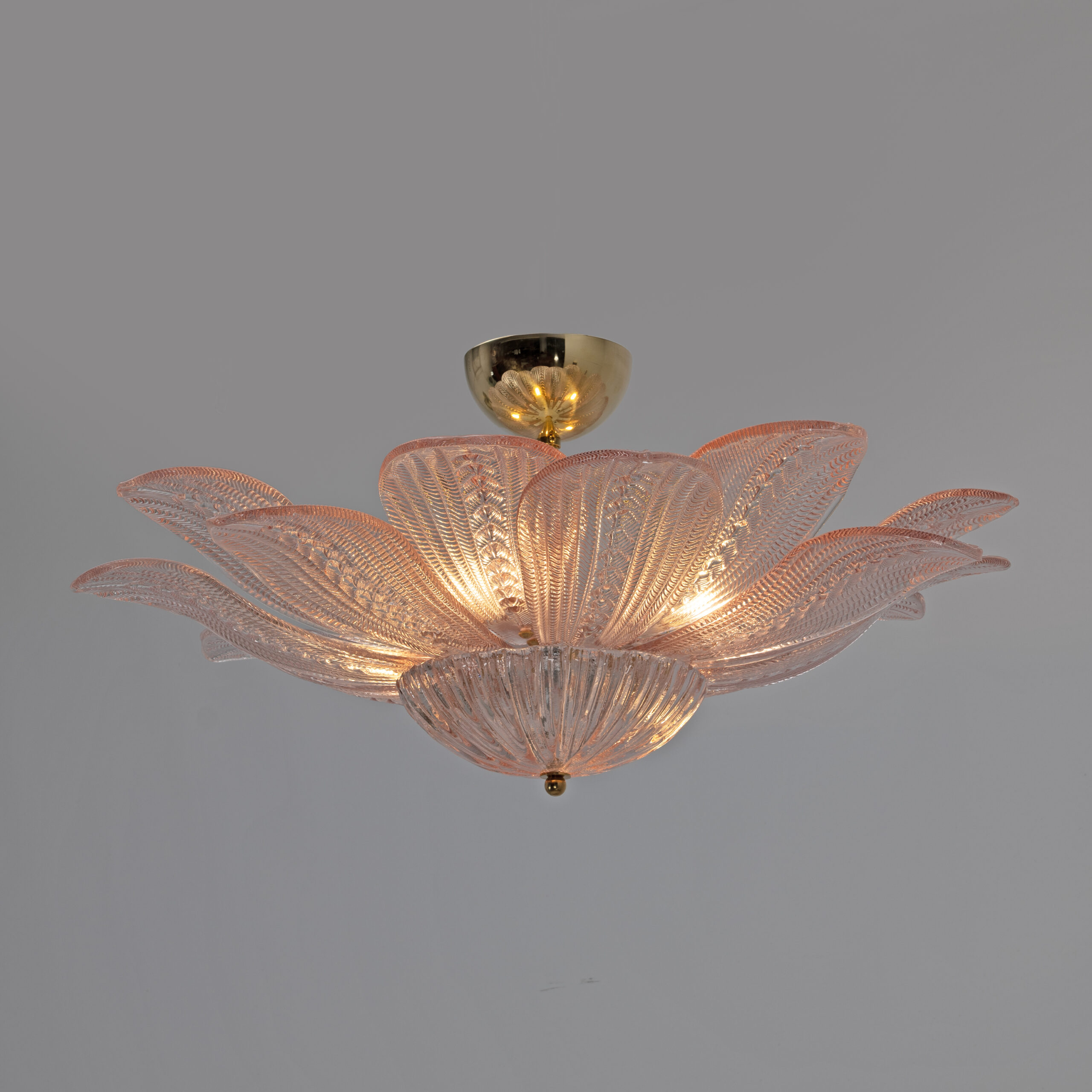 Mid-Century Modern “Margherita Rosa” Murano Glass Ceiling Light - Image 2