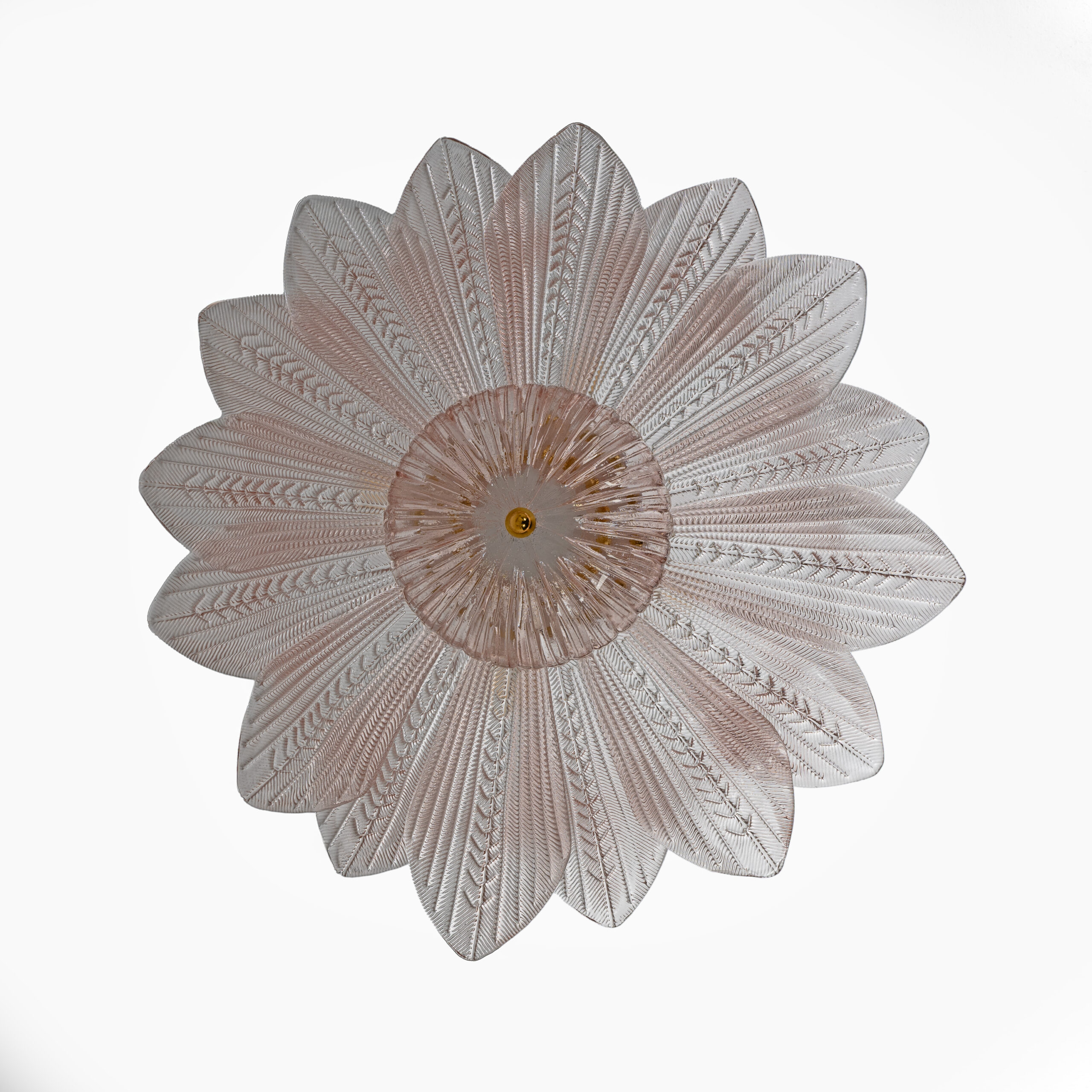 Mid-Century Modern “Margherita Rosa” Murano Glass Ceiling Light - Image 6