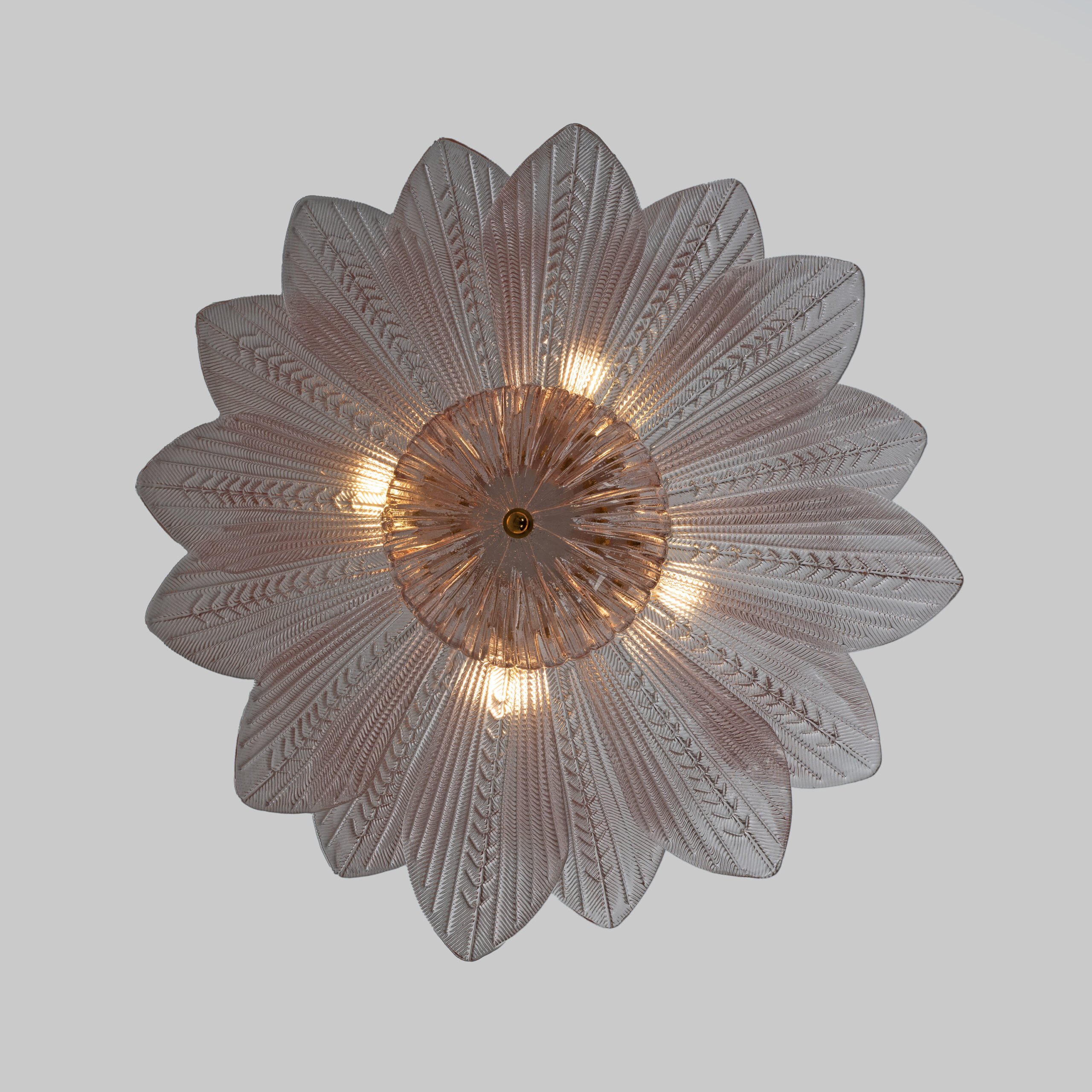 Mid-Century Modern “Margherita Rosa” Murano Glass Ceiling Light - Image 4