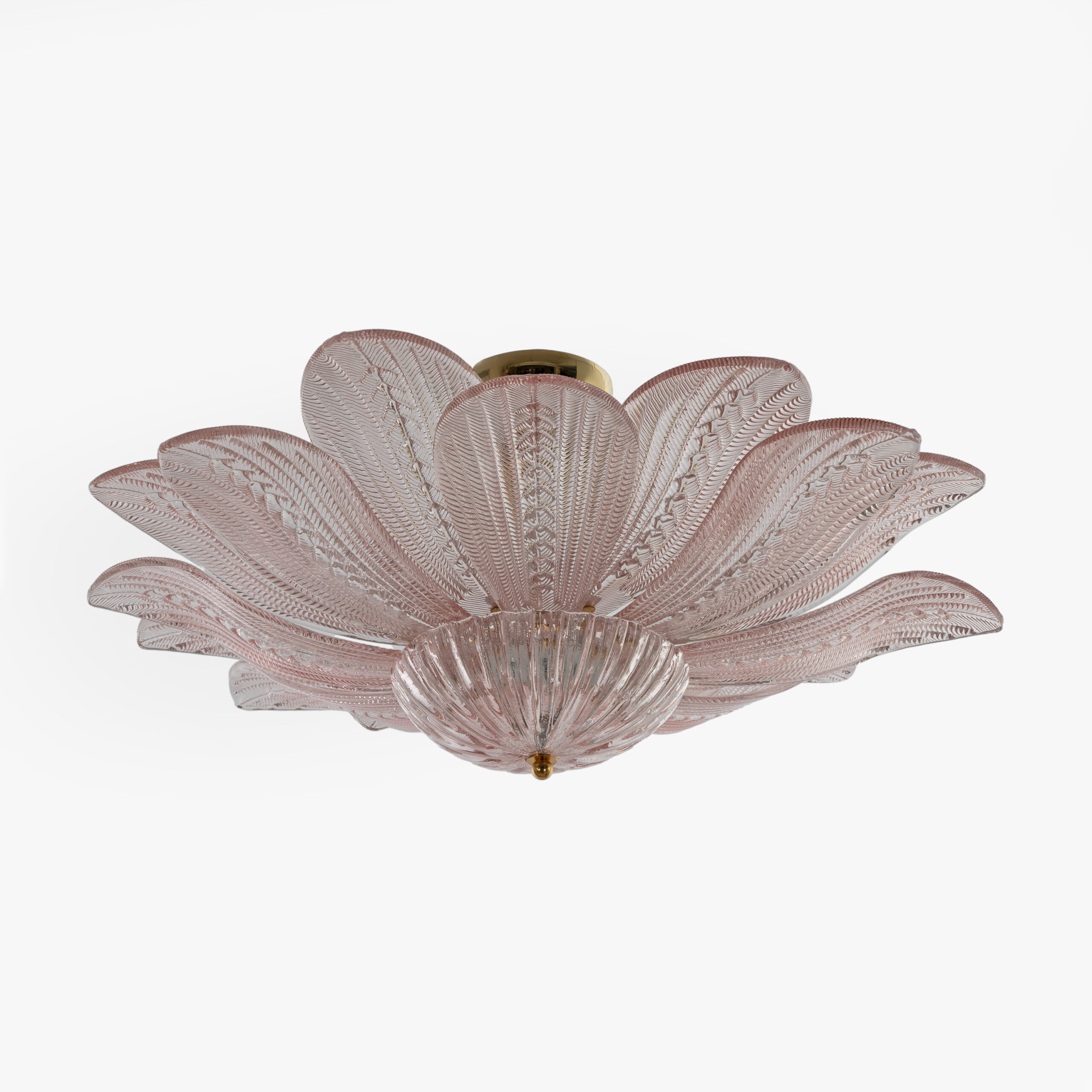 Mid-Century Modern “Margherita Rosa” Murano Glass Ceiling Light - Image 3