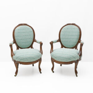 Pair of French Louis Philippe Style Armchairs, 19th Century