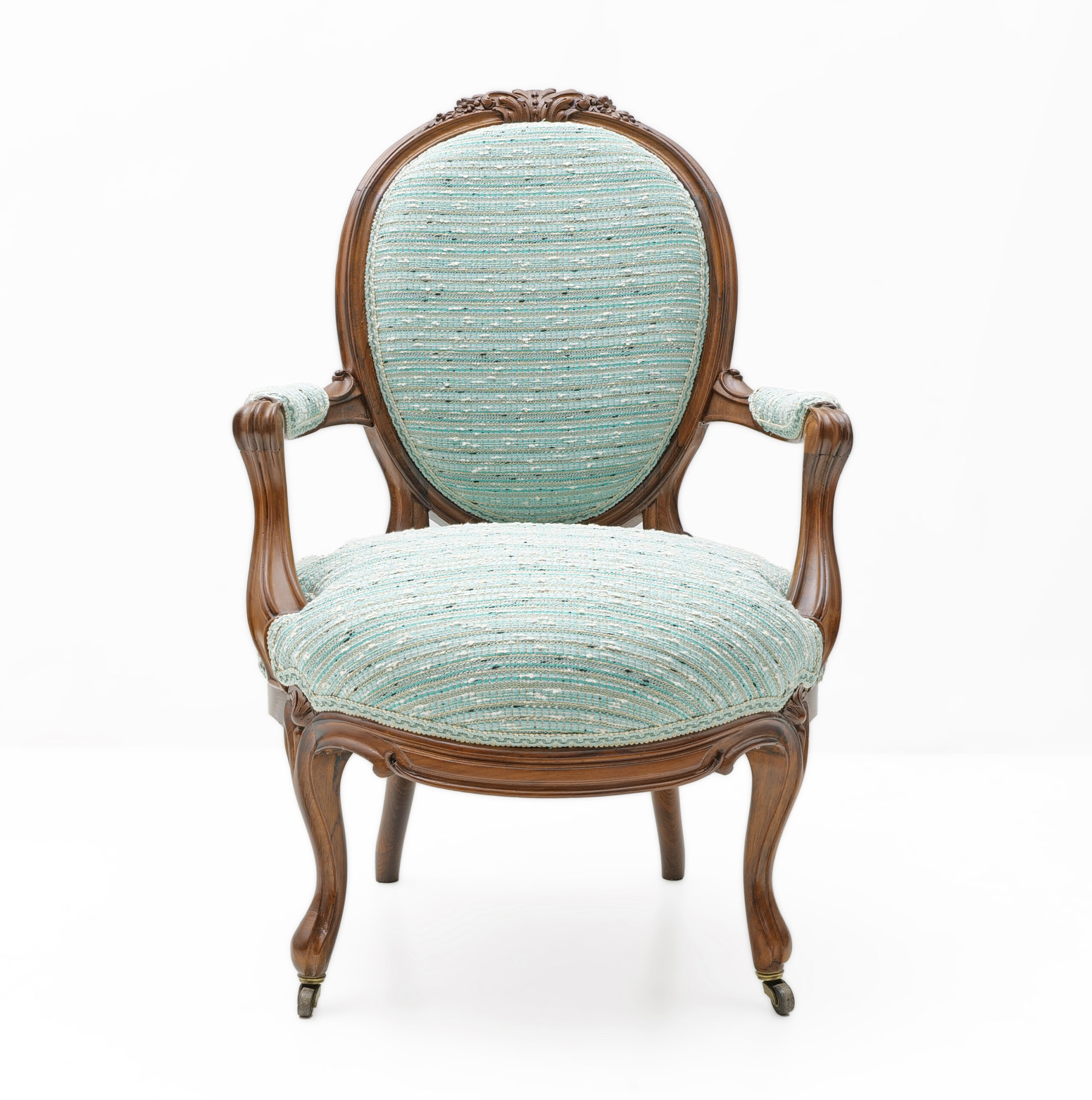 Pair of French Louis Philippe Style Armchairs, 19th Century - Image 8