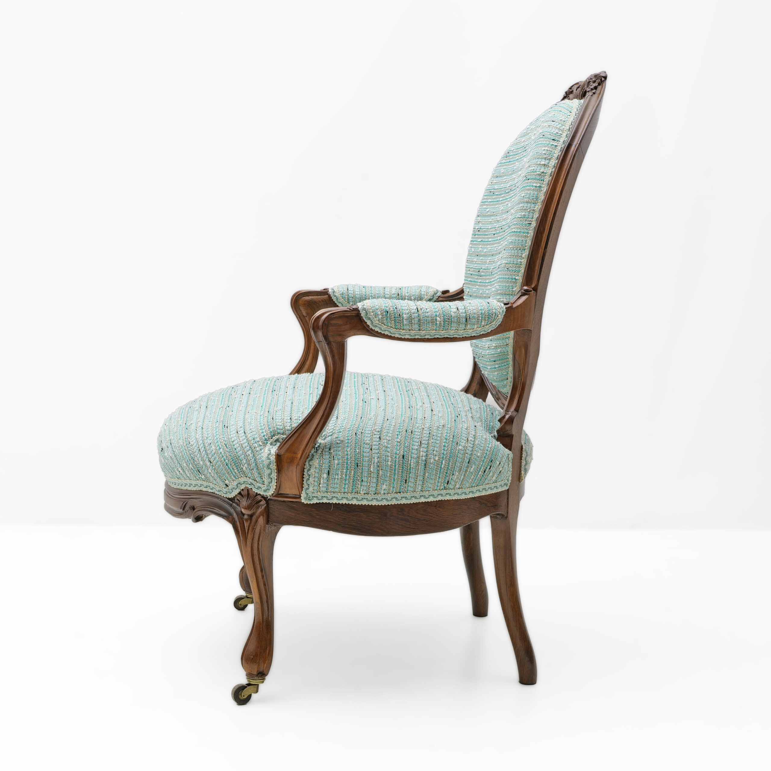 Pair of French Louis Philippe Style Armchairs, 19th Century - Image 7