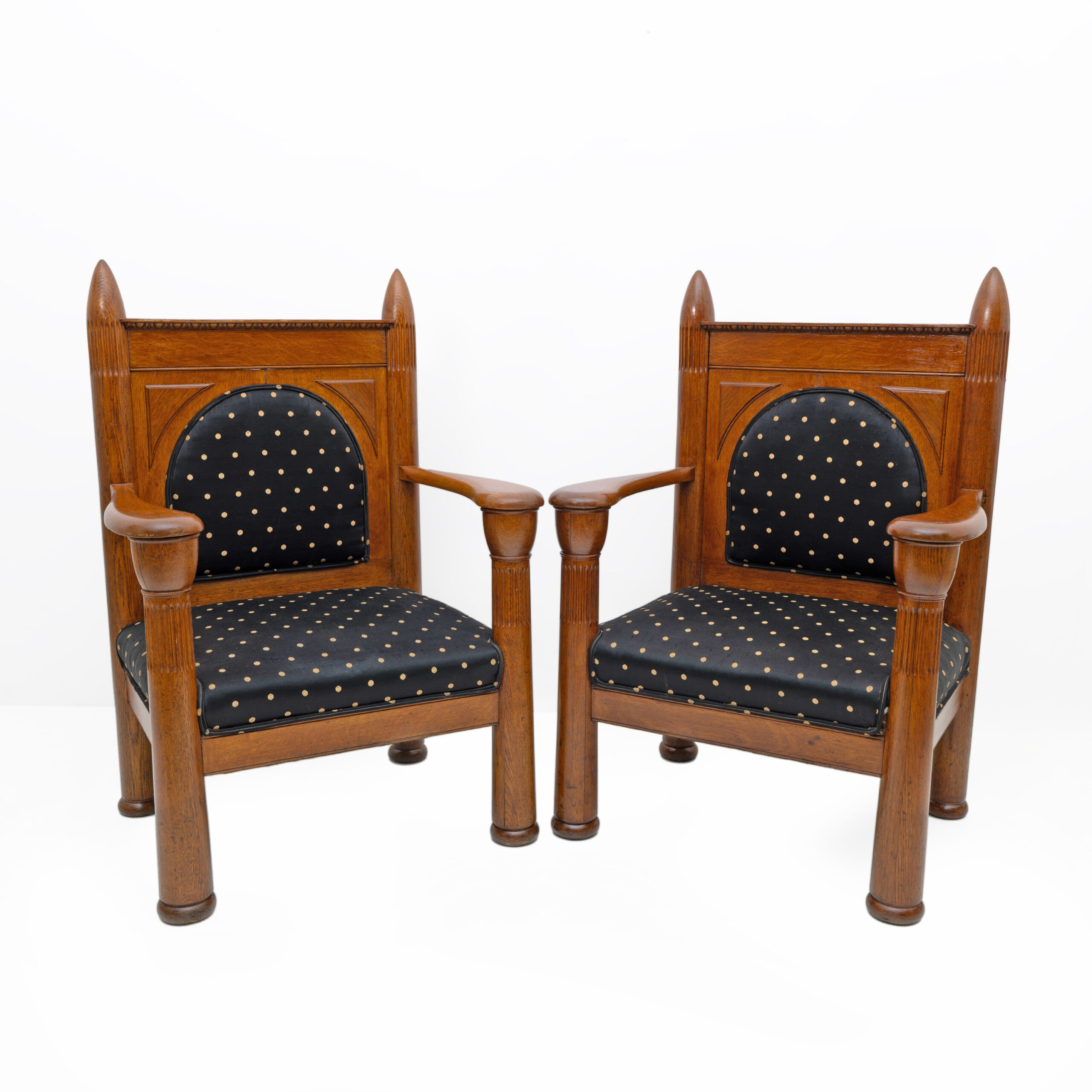 Oak Art Deco Amsterdam School Armchairs 1920s - Image 2