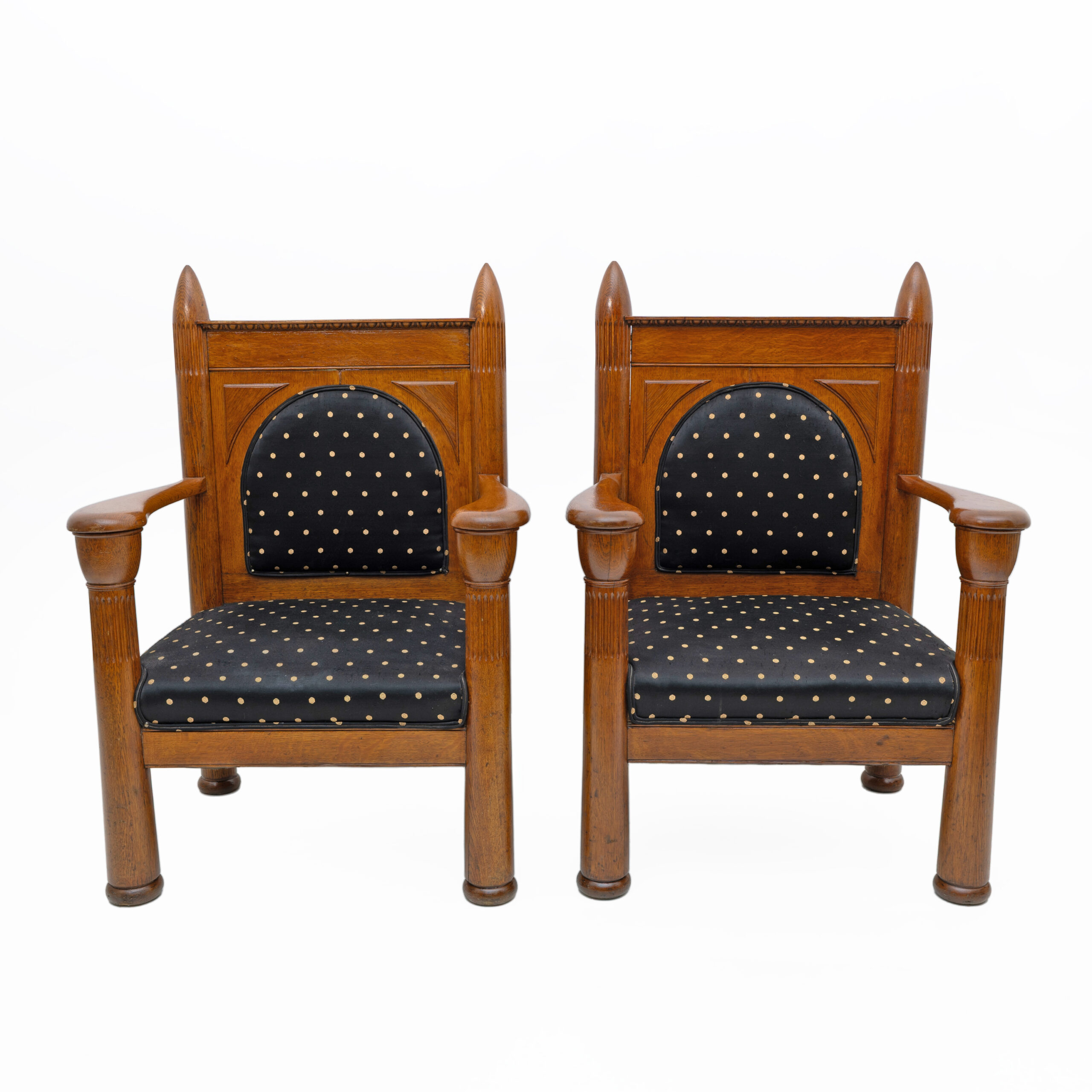 Oak Art Deco Amsterdam School Armchairs 1920s - Image 3