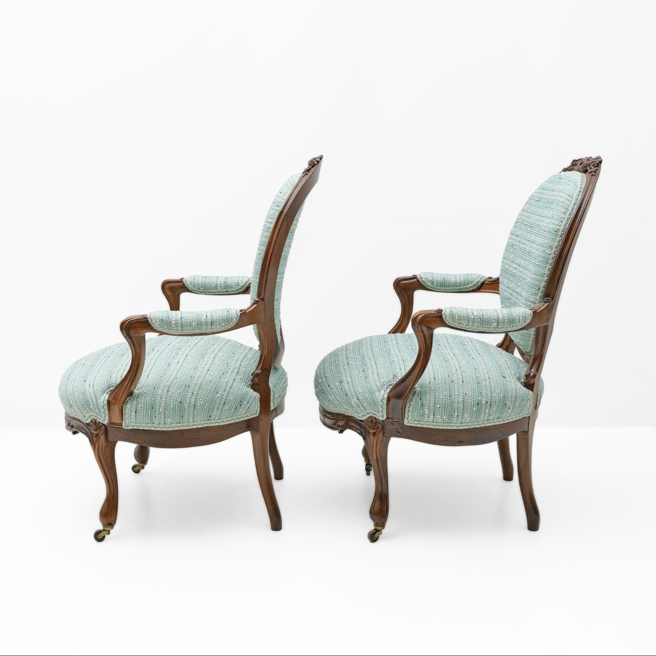 Pair of French Louis Philippe Style Armchairs, 19th Century - Image 3