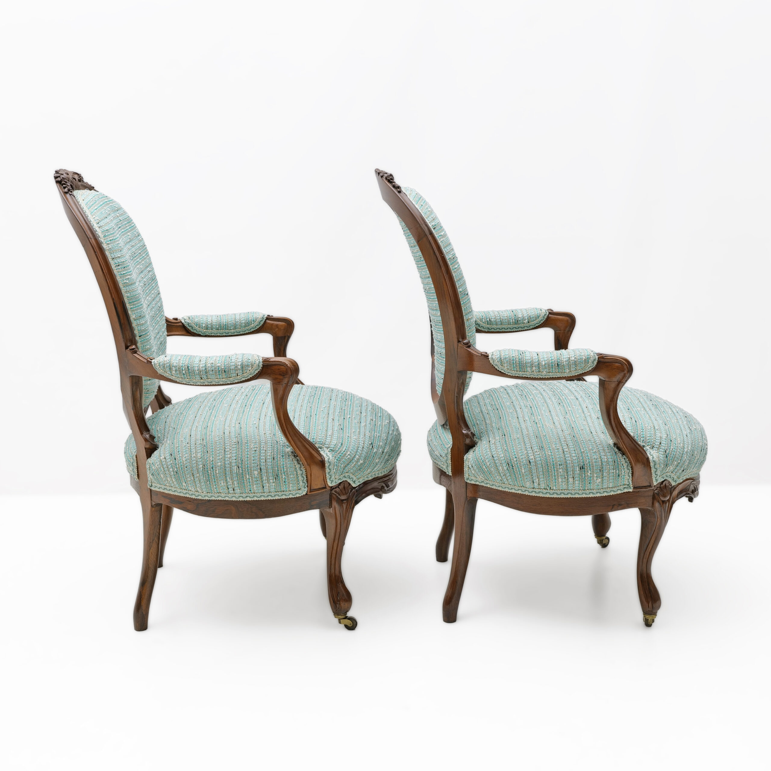 Pair of French Louis Philippe Style Armchairs, 19th Century - Image 10