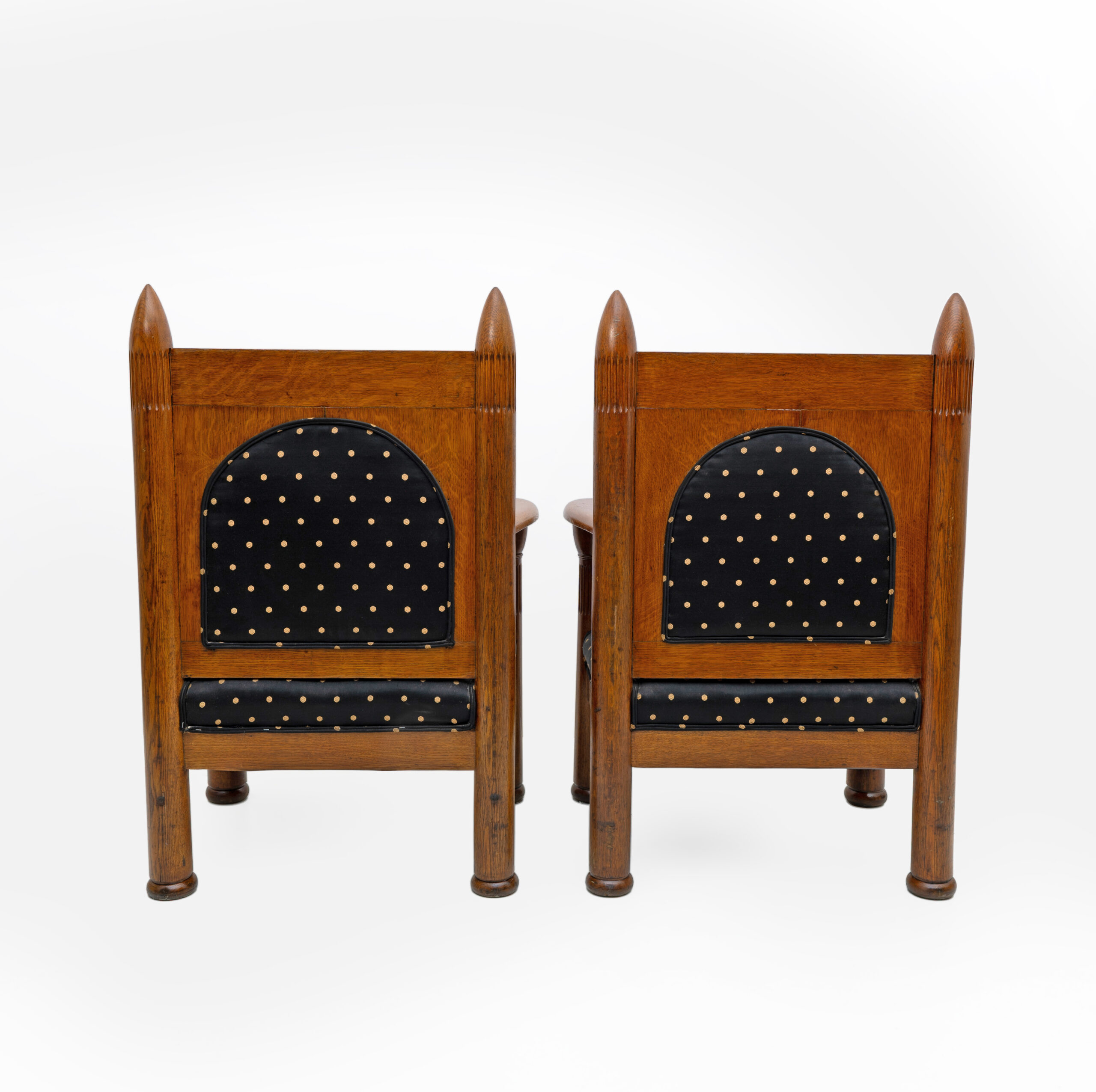 Oak Art Deco Amsterdam School Armchairs 1920s - Image 8