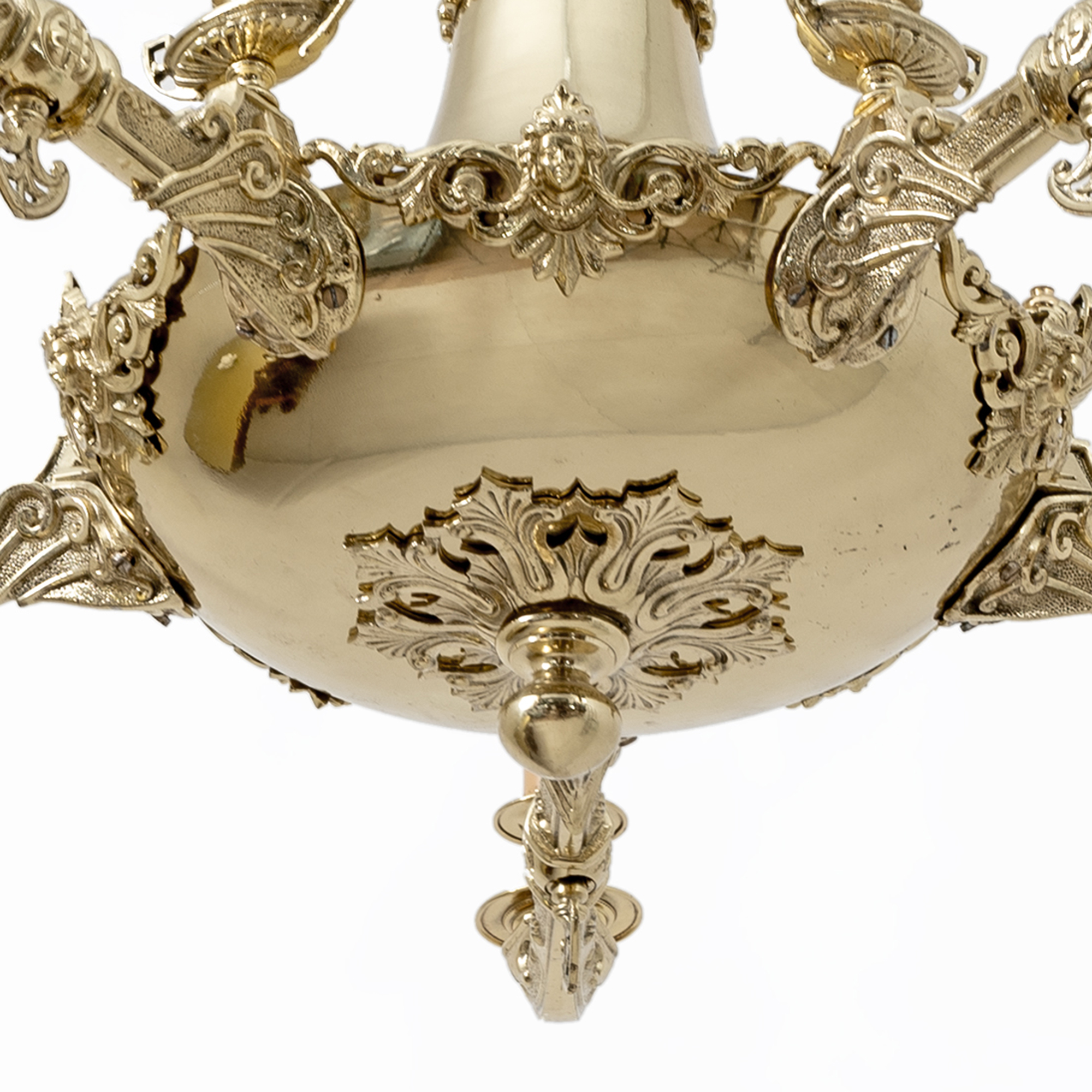Empire Style Gilt Bronze Chandelier – Italy, Early 19th - Image 2