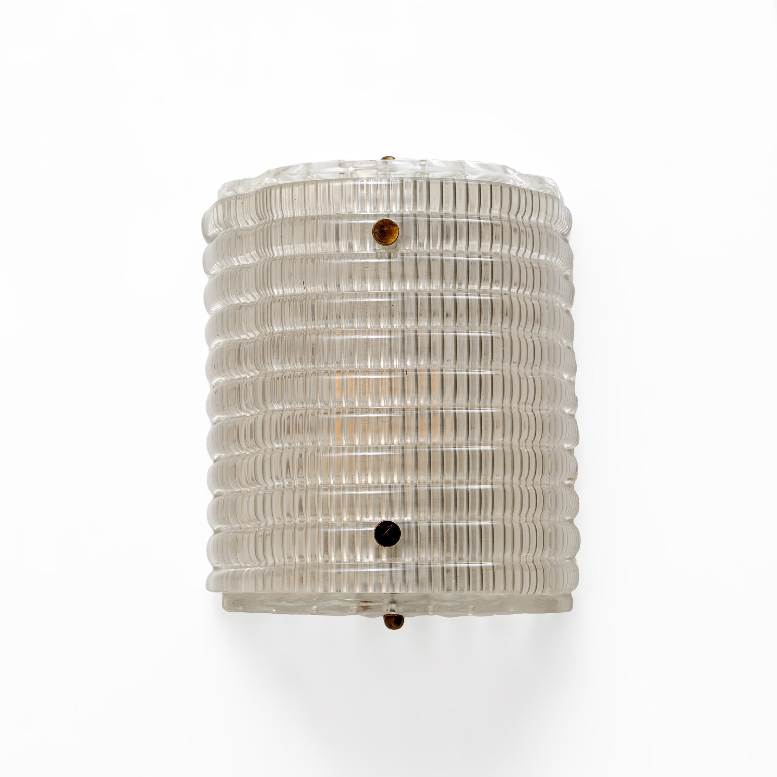 Pair of Murano Glass Wall Sconces with Ribbed Texture - Image 8
