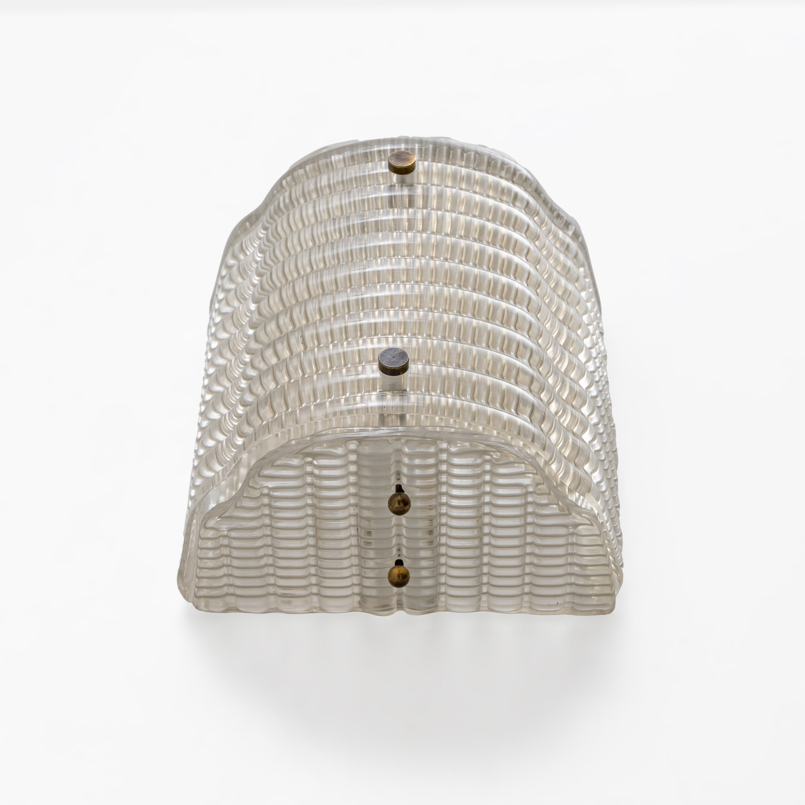 Pair of Murano Glass Wall Sconces with Ribbed Texture - Image 5