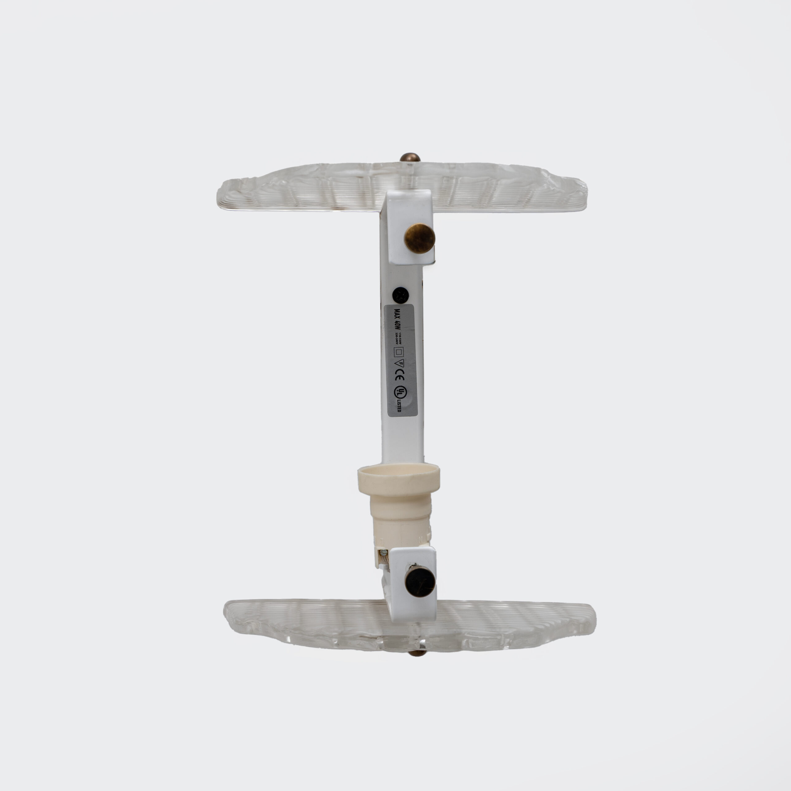 Pair of Murano Glass Wall Sconces with Ribbed Texture - Image 10