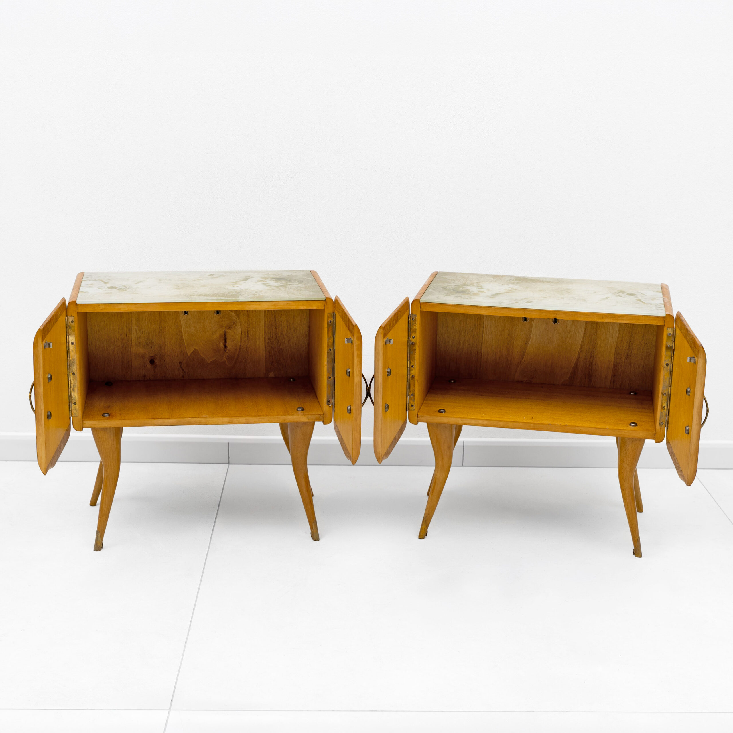 Pair of Beech and Chestnut Burl Bedside Tables, 1950s - Image 10