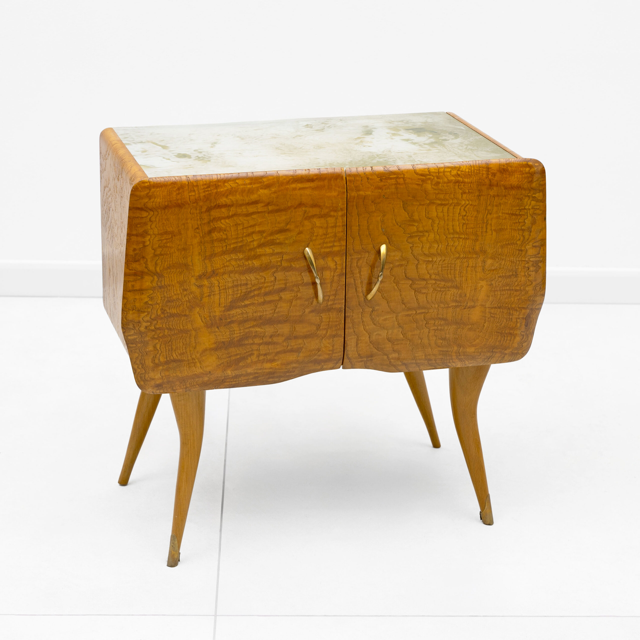 Pair of Beech and Chestnut Burl Bedside Tables, 1950s - Image 8