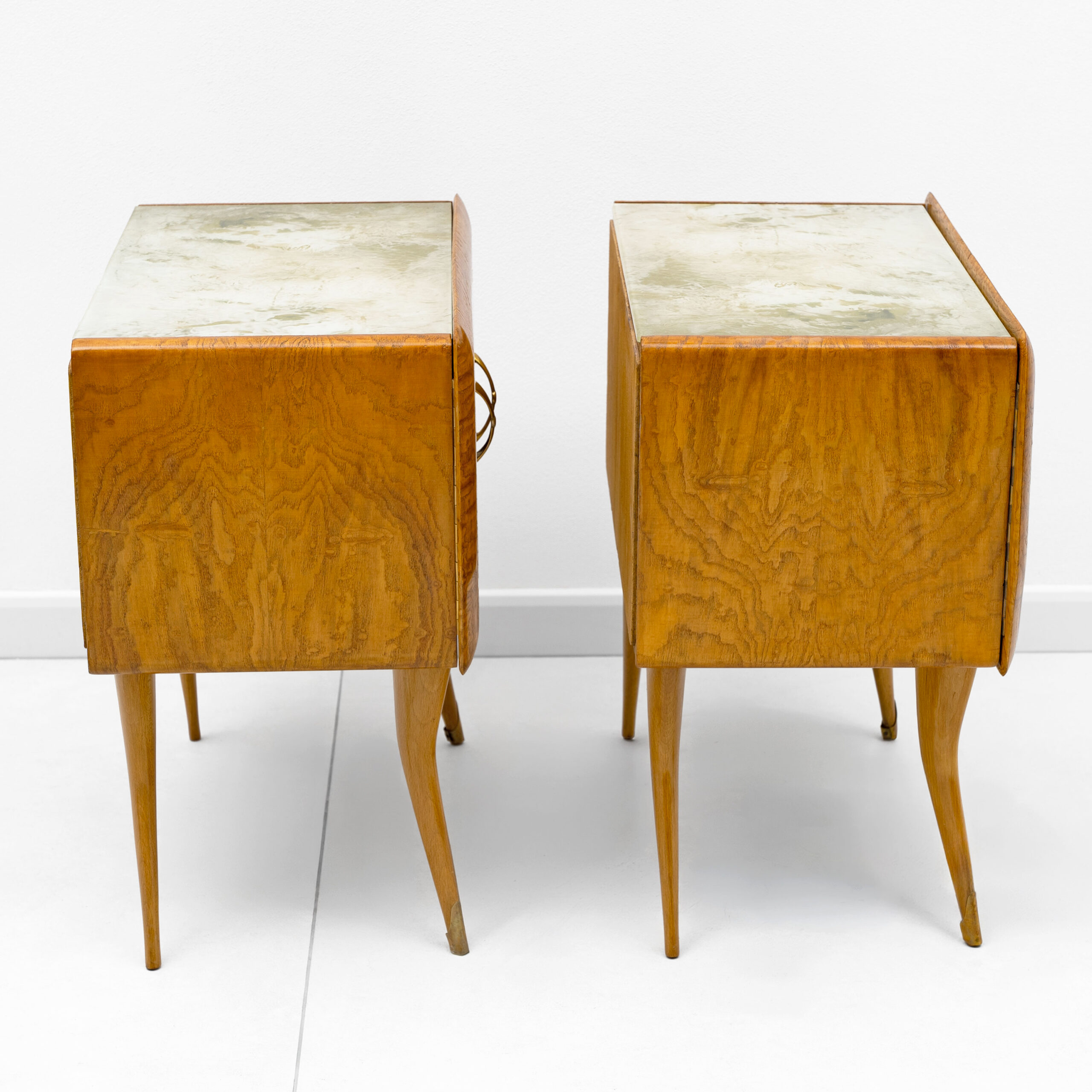 Pair of Beech and Chestnut Burl Bedside Tables, 1950s - Image 7