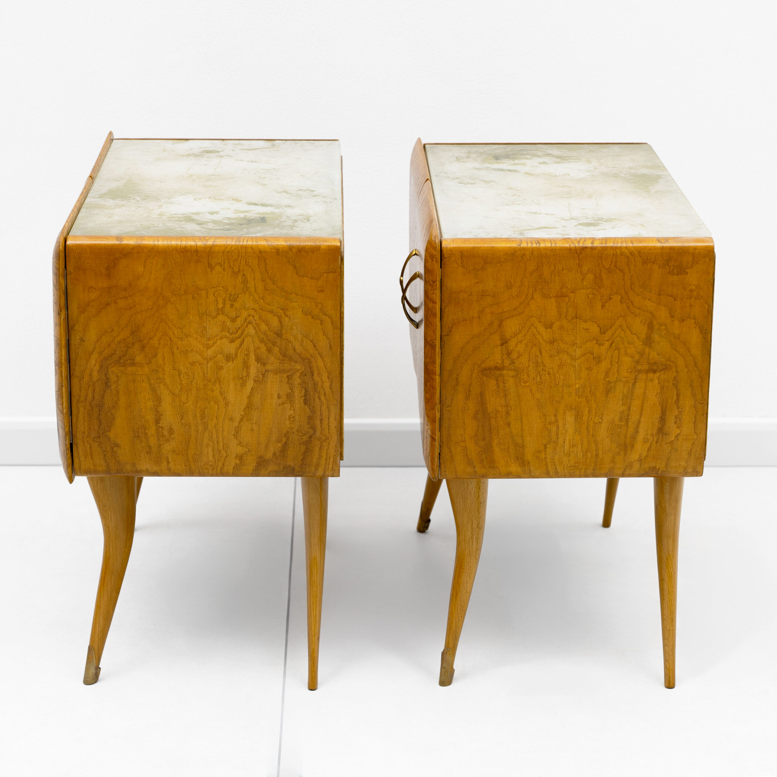 Pair of Beech and Chestnut Burl Bedside Tables, 1950s - Image 6