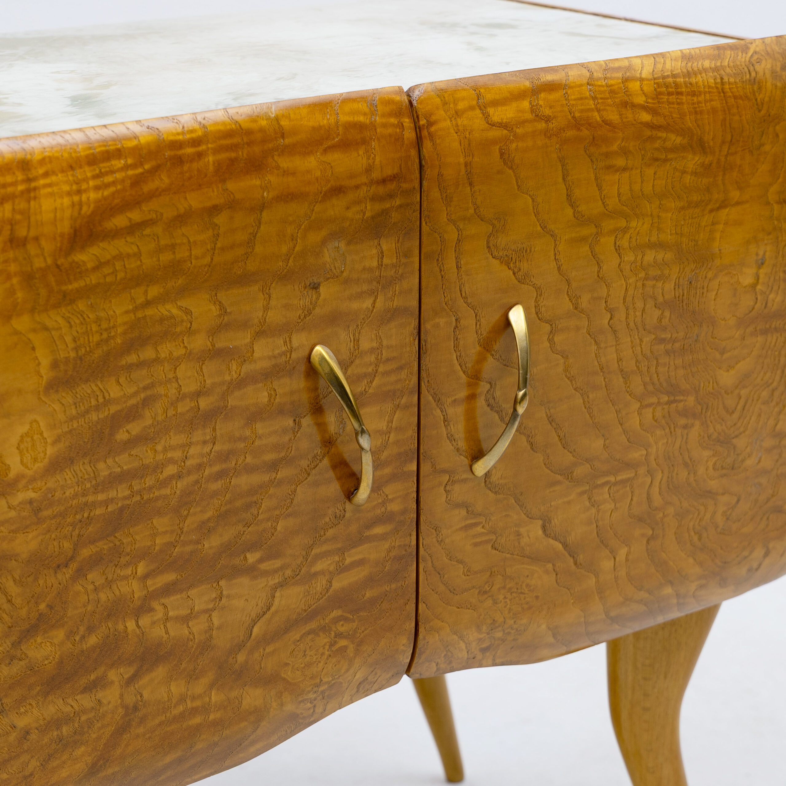 Pair of Beech and Chestnut Burl Bedside Tables, 1950s - Image 4