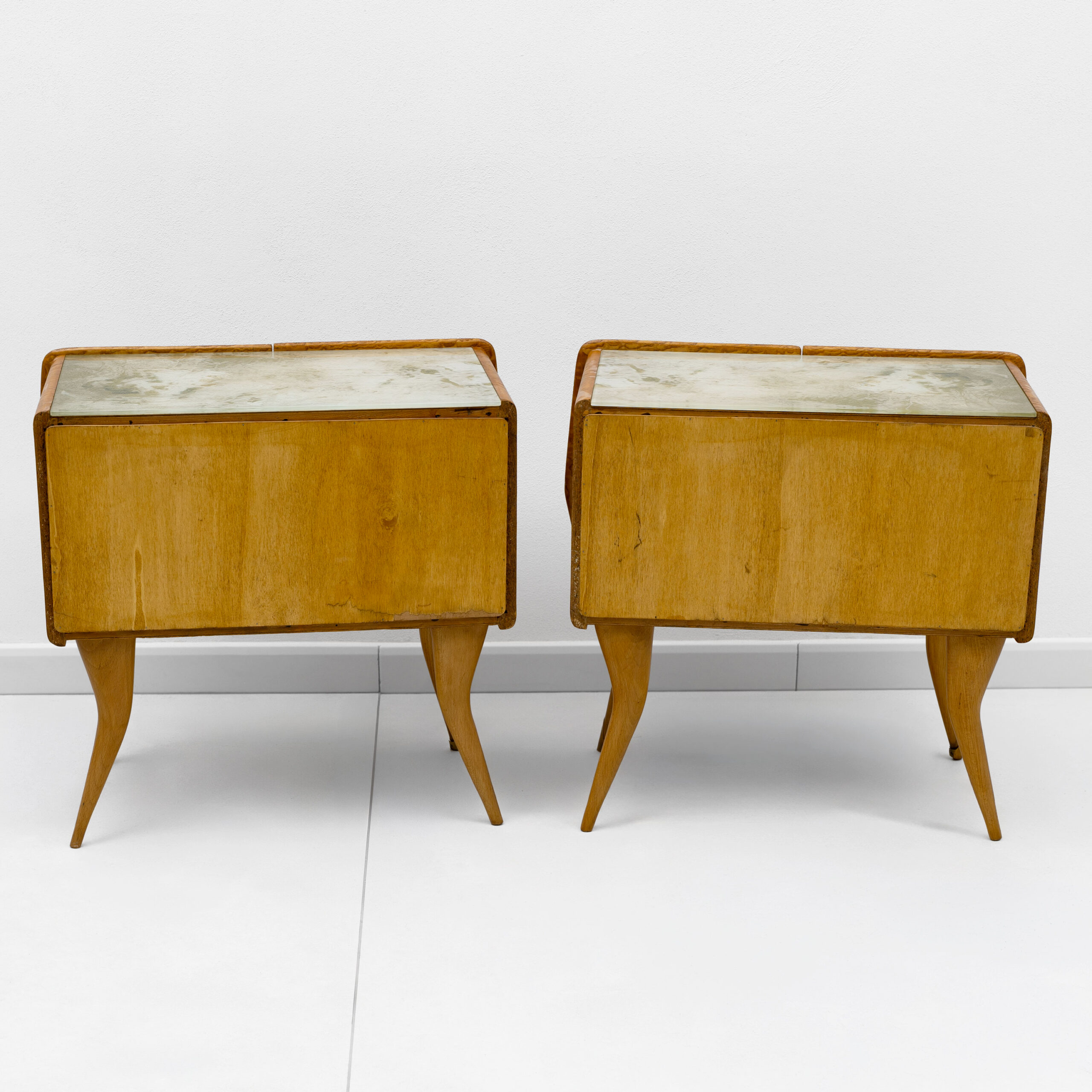 Pair of Beech and Chestnut Burl Bedside Tables, 1950s - Image 11