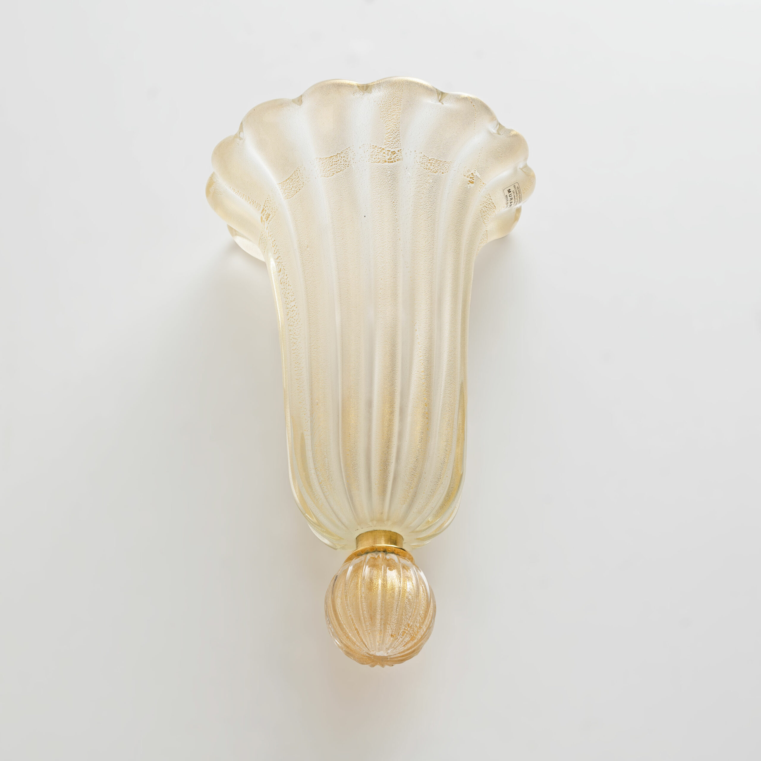 Pair of Murano Glass Wall Sconces with Gold Dust Inclusions - Image 6