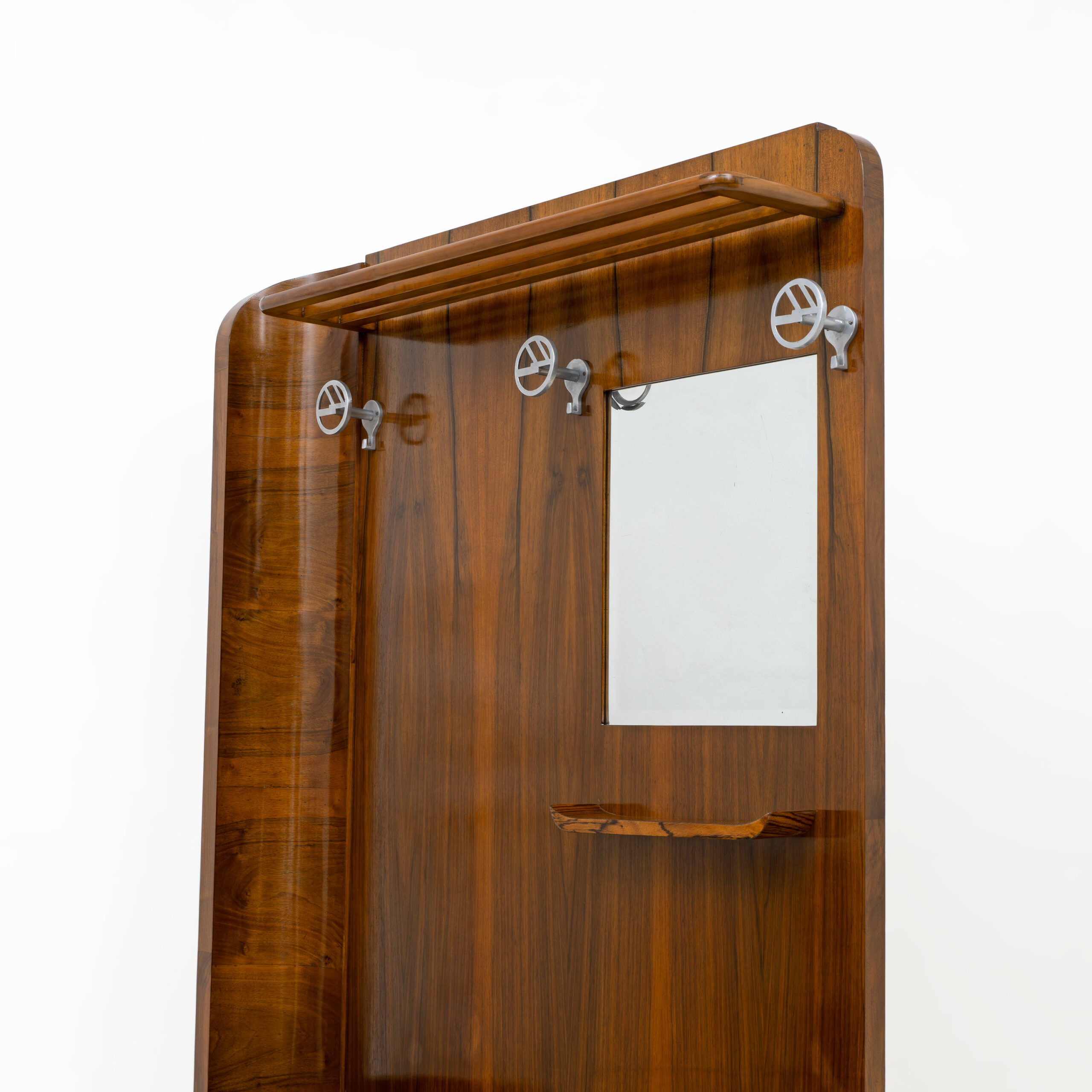 Italian Art Deco Walnut Entry Hall Stand - Image 6