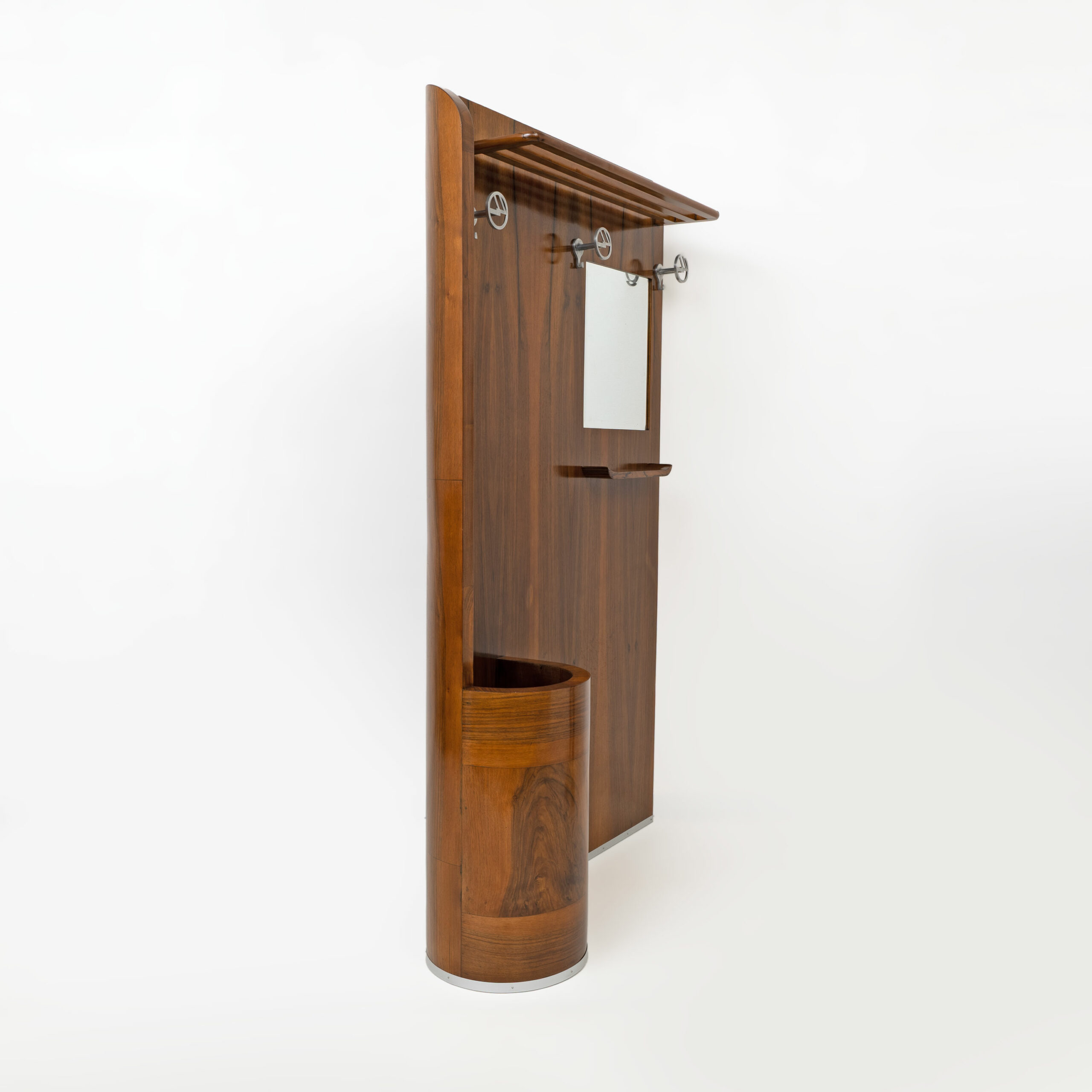 Italian Art Deco Walnut Entry Hall Stand - Image 3