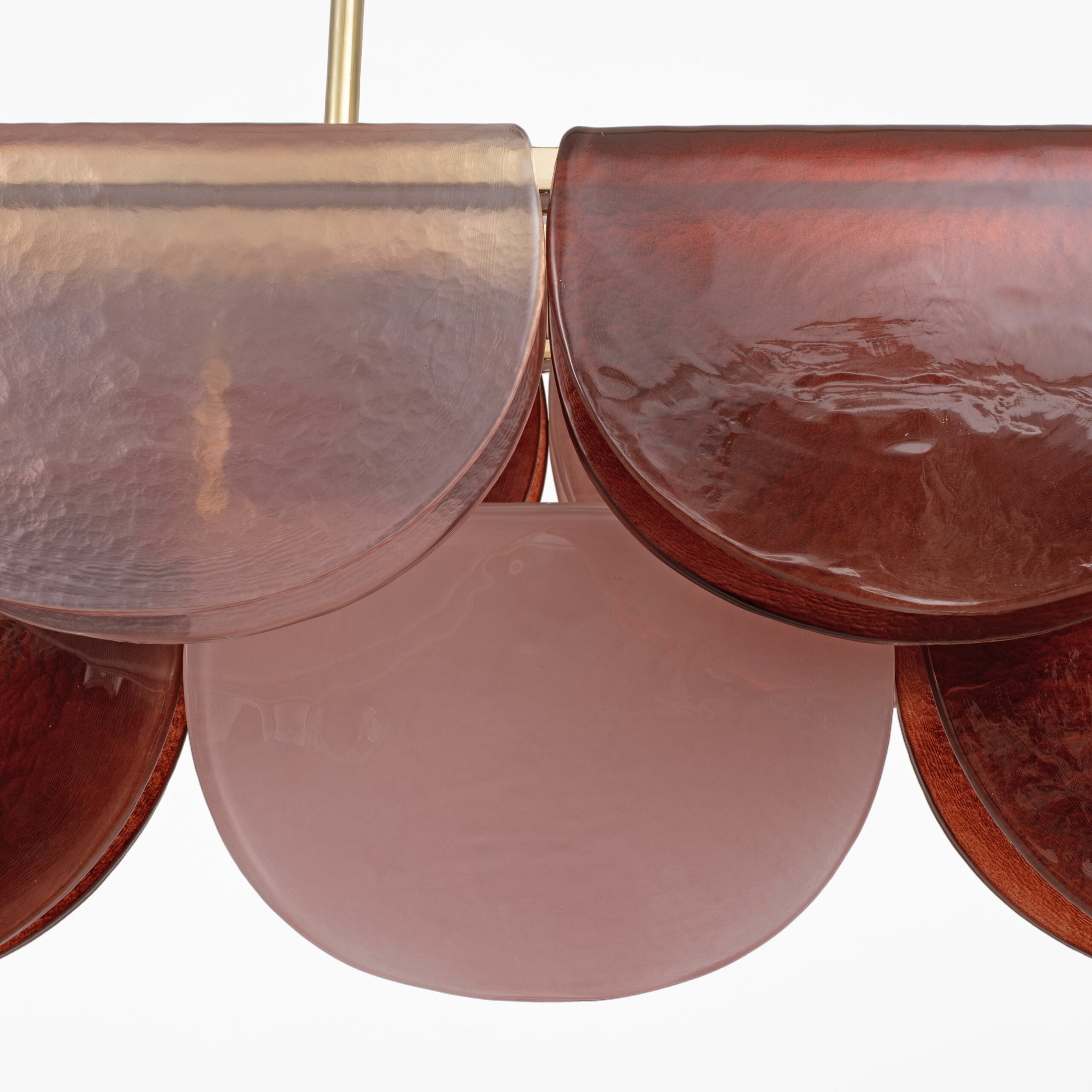 Italian Murano Glass and Brass Modular Linear Chandelier - Image 12