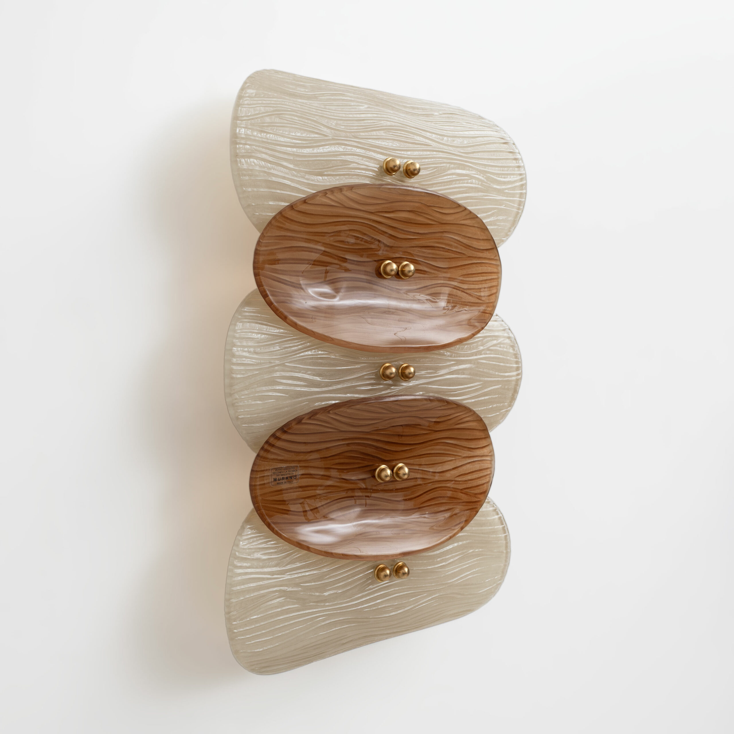 Pair of Murano Glass and Brass Wall Sconces - Image 7