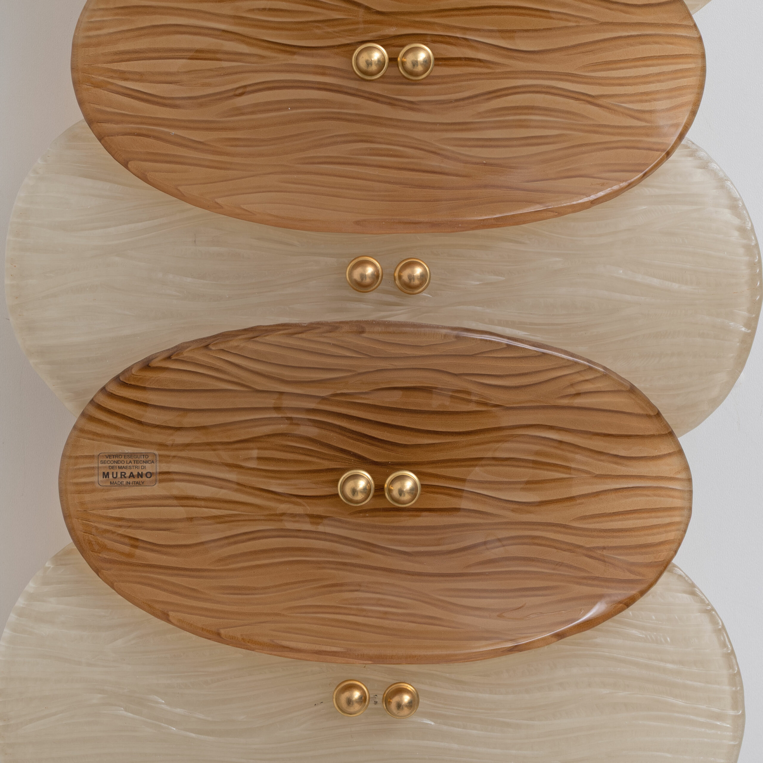 Pair of Murano Glass and Brass Wall Sconces - Image 9