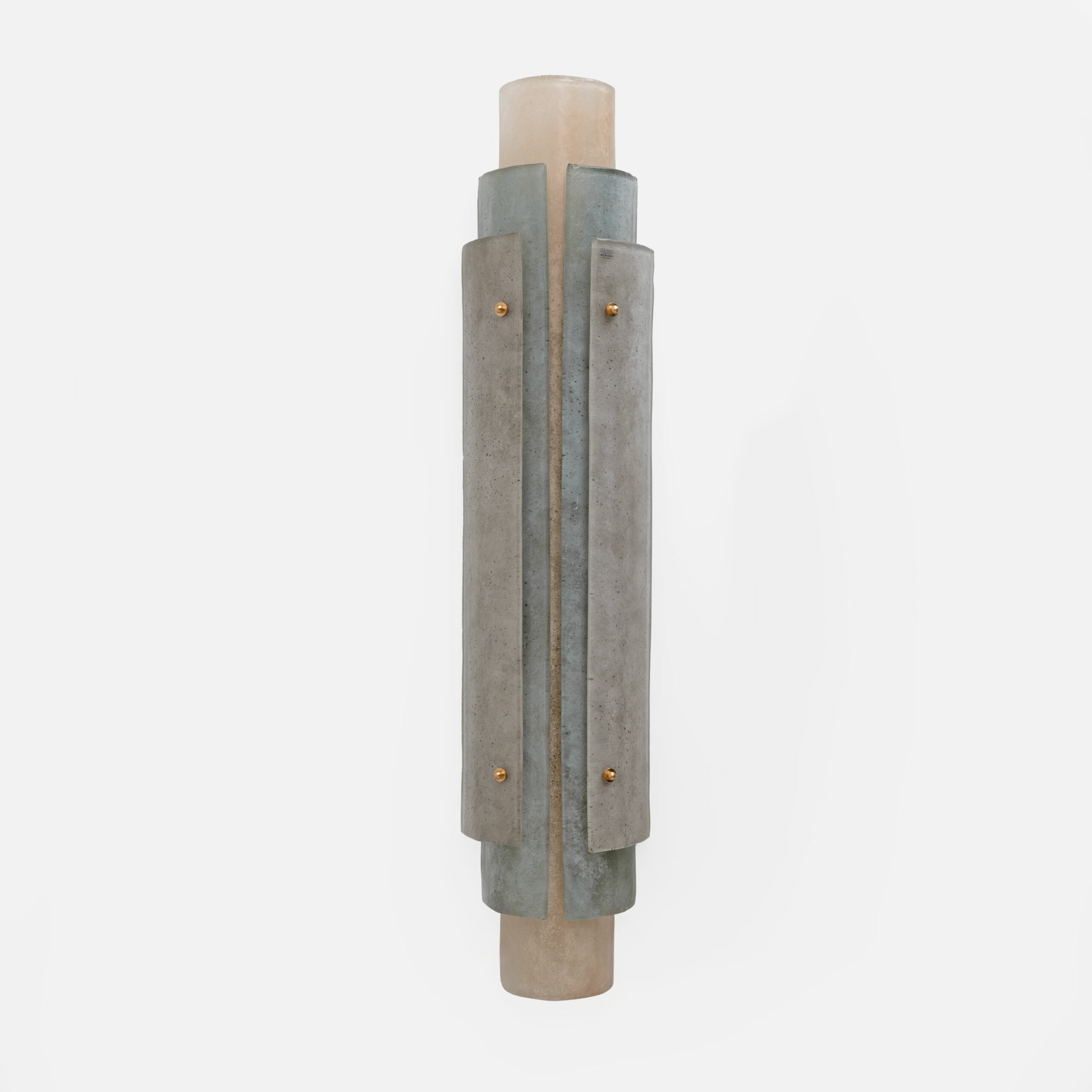 Pair of Murano Scavo Glass Wall Lamps with Brass Details - Image 3