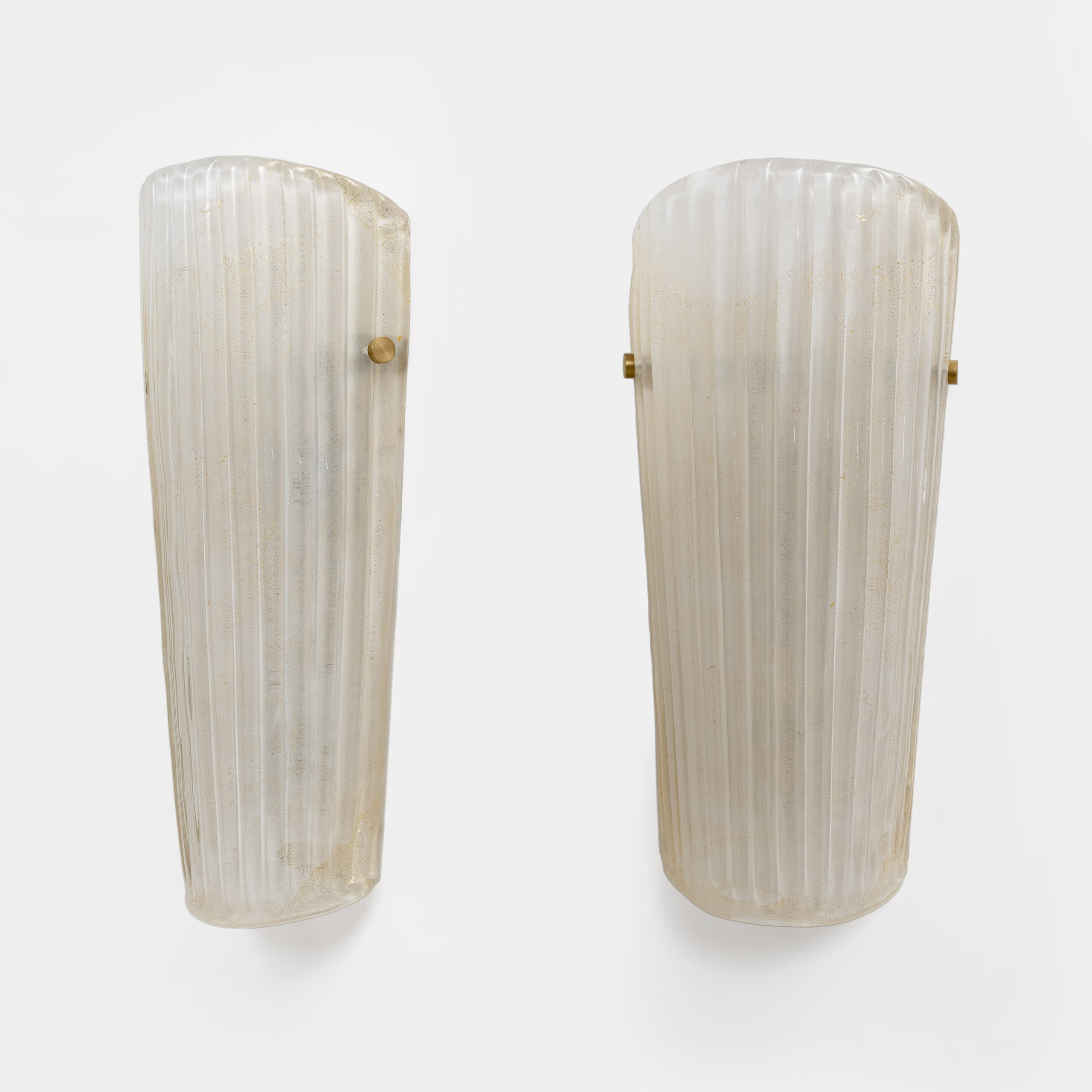 Pair of Murano Glass Sconces with Gold Dust Inclusions