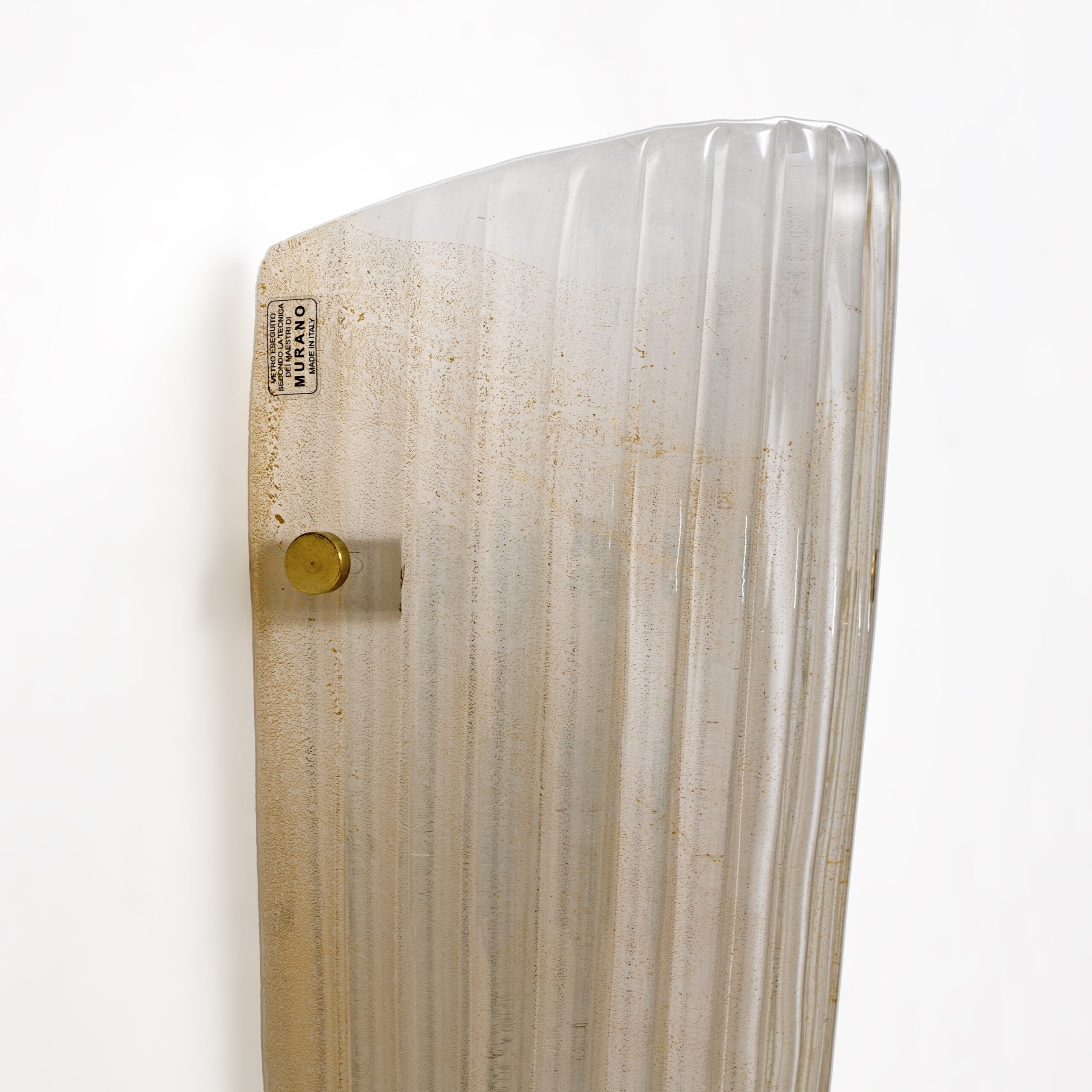 Pair of Murano Glass Sconces with Gold Dust Inclusions - Image 6