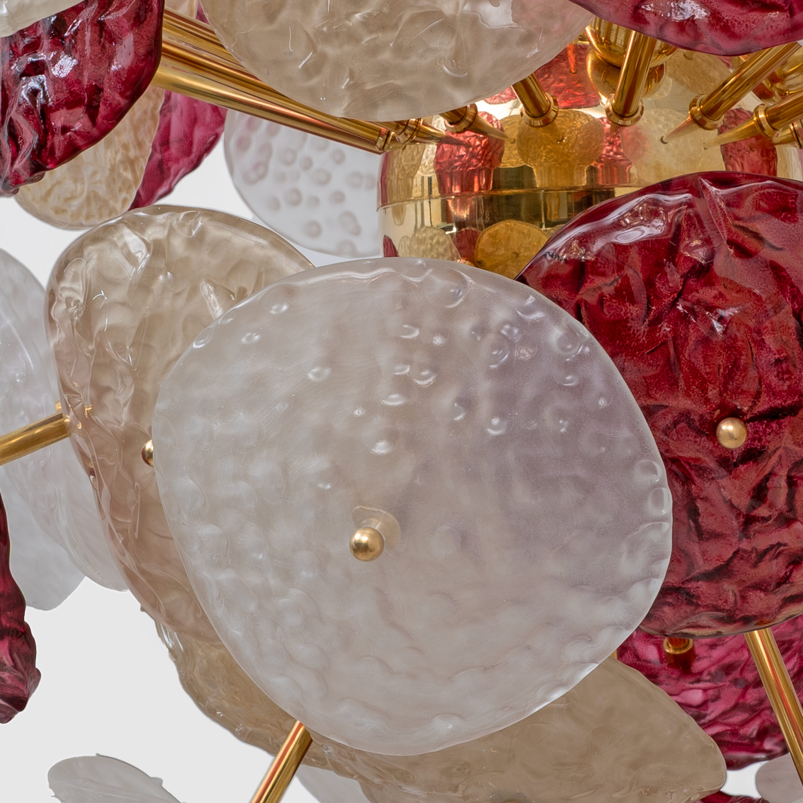 Italian Murano Glass and Brass Sputnik Chandelier - Image 10