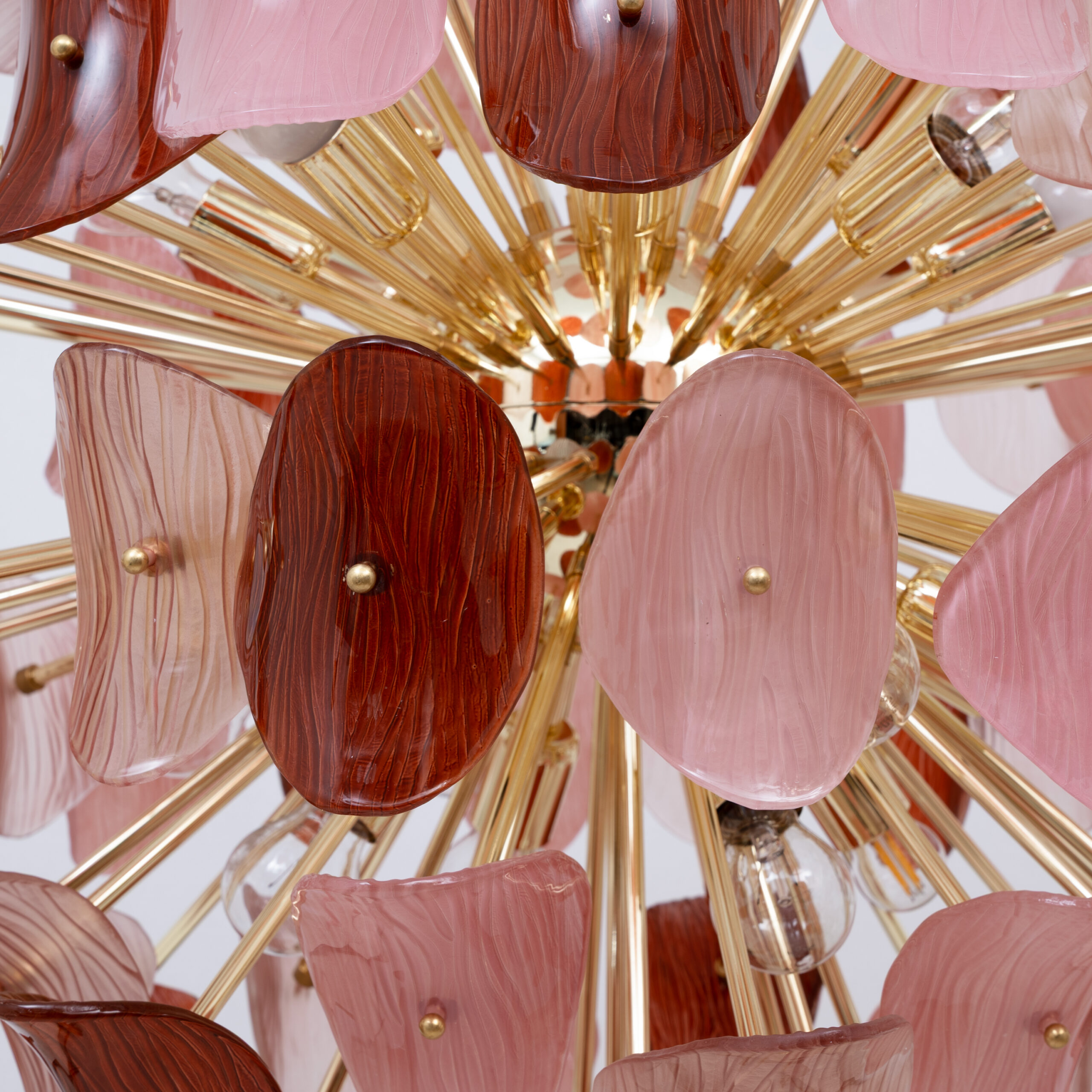 Italian Sputnik Chandelier in Pink and Ruby Murano Glass - Image 7