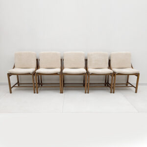 Set of Five Vittorio Rossi Dining Chairs for Lorenzon Italia , 1960s