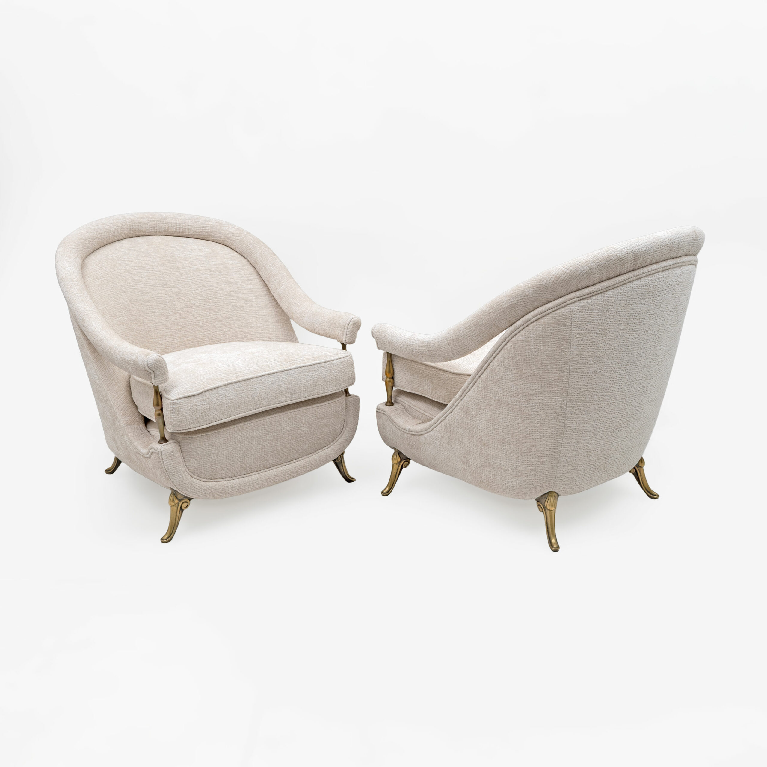 French Art Deco Sofa and two Armchairs, 1950s. - Image 11